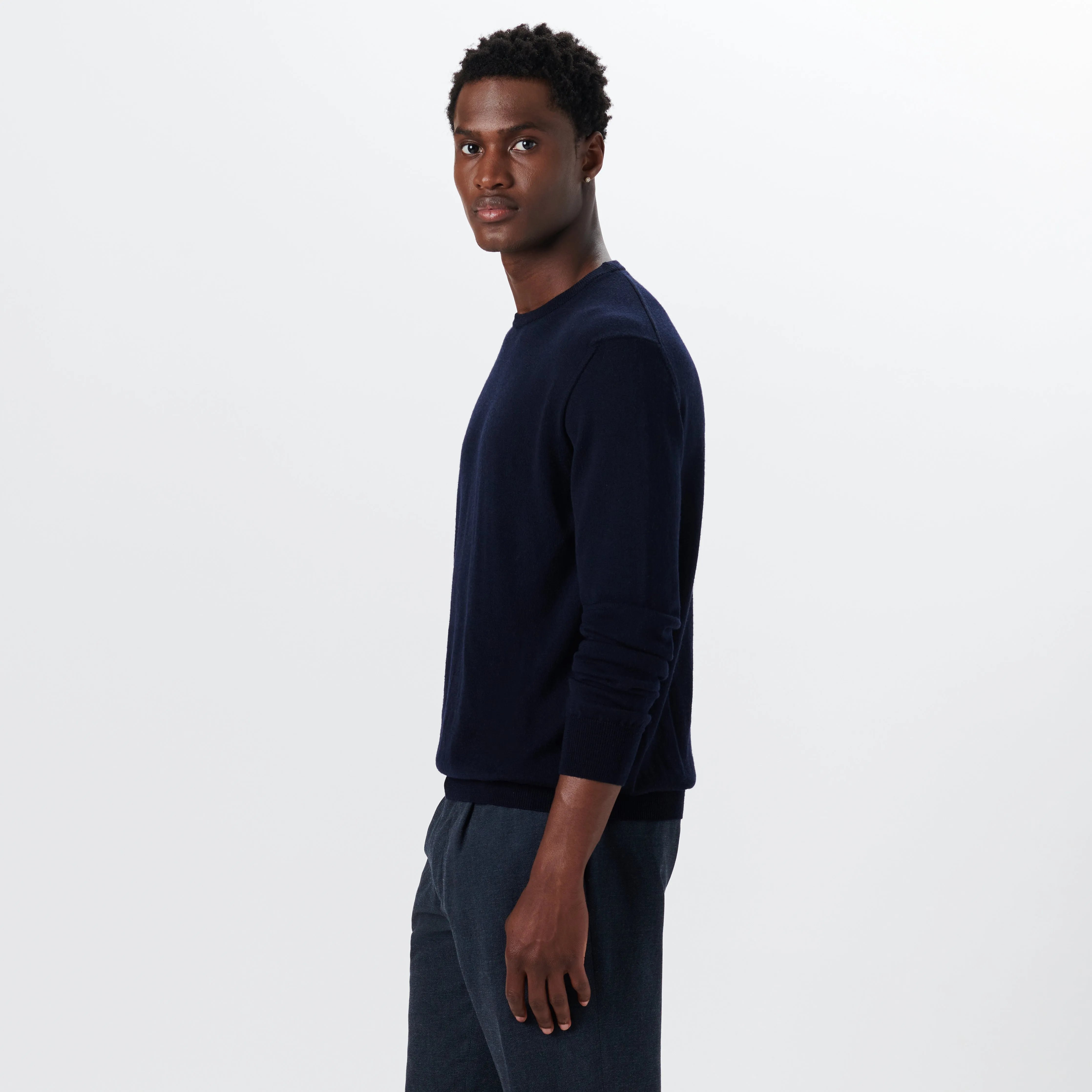 Super Merino Crew Neck Solid Sweater