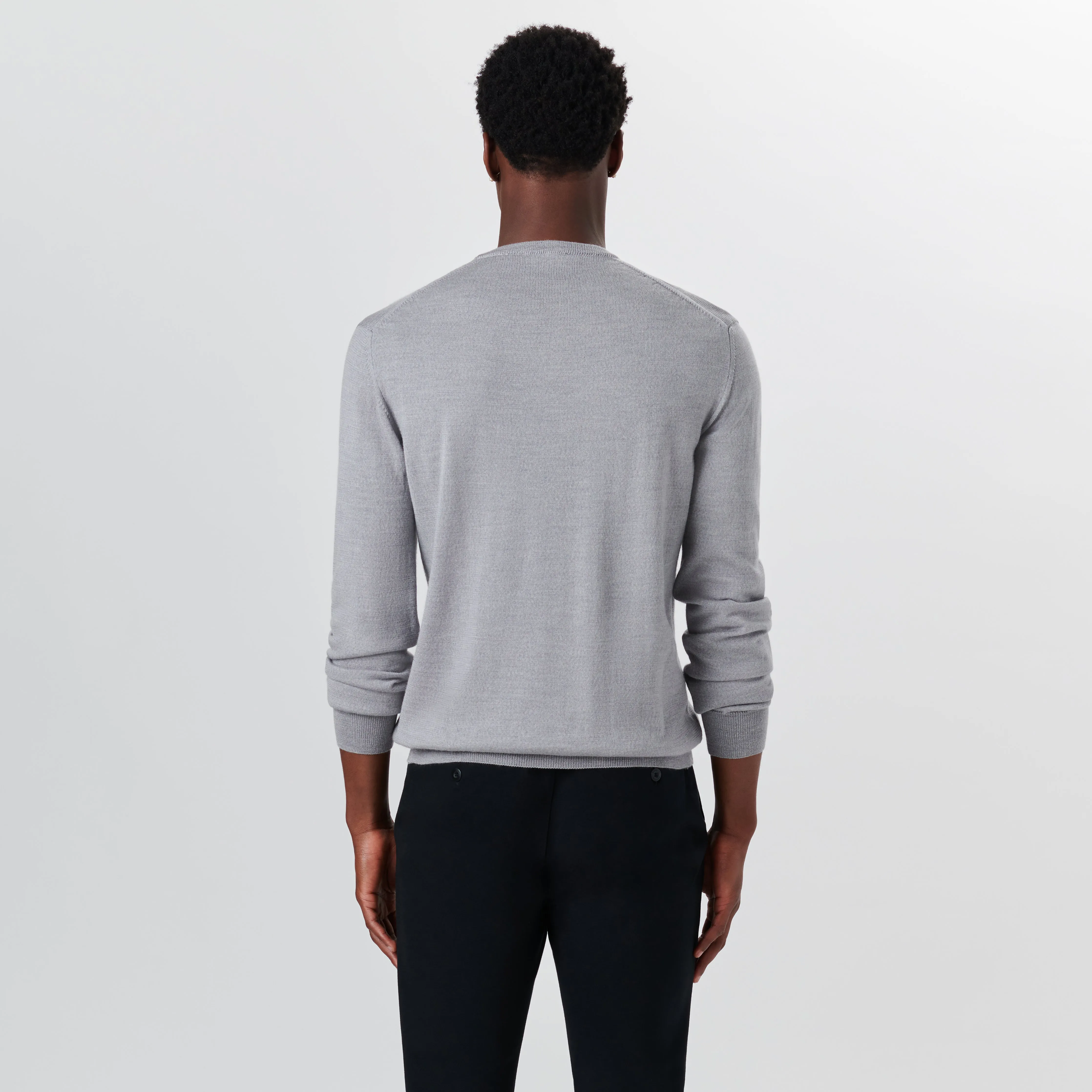 Super Merino Crew Neck Solid Sweater