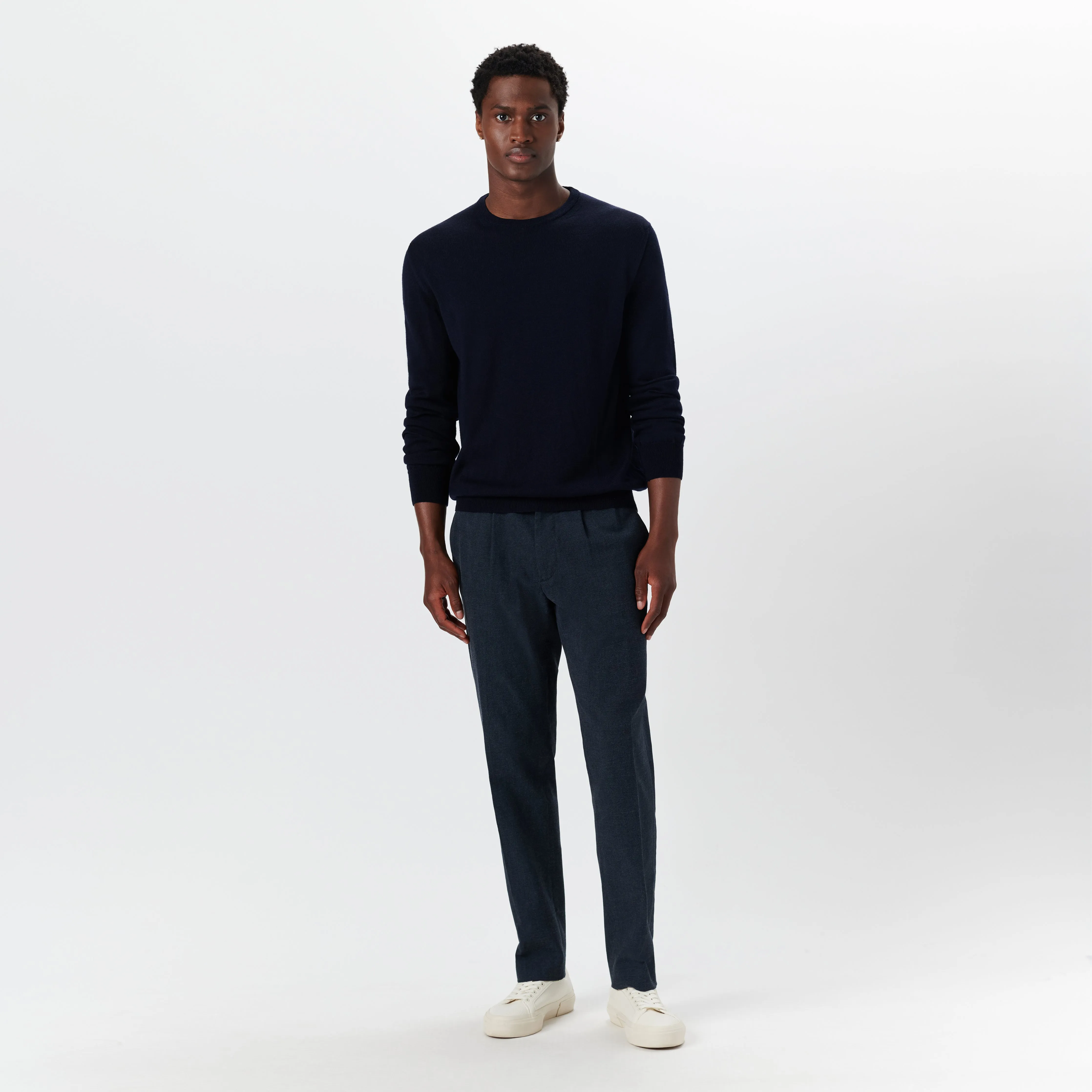 Super Merino Crew Neck Solid Sweater