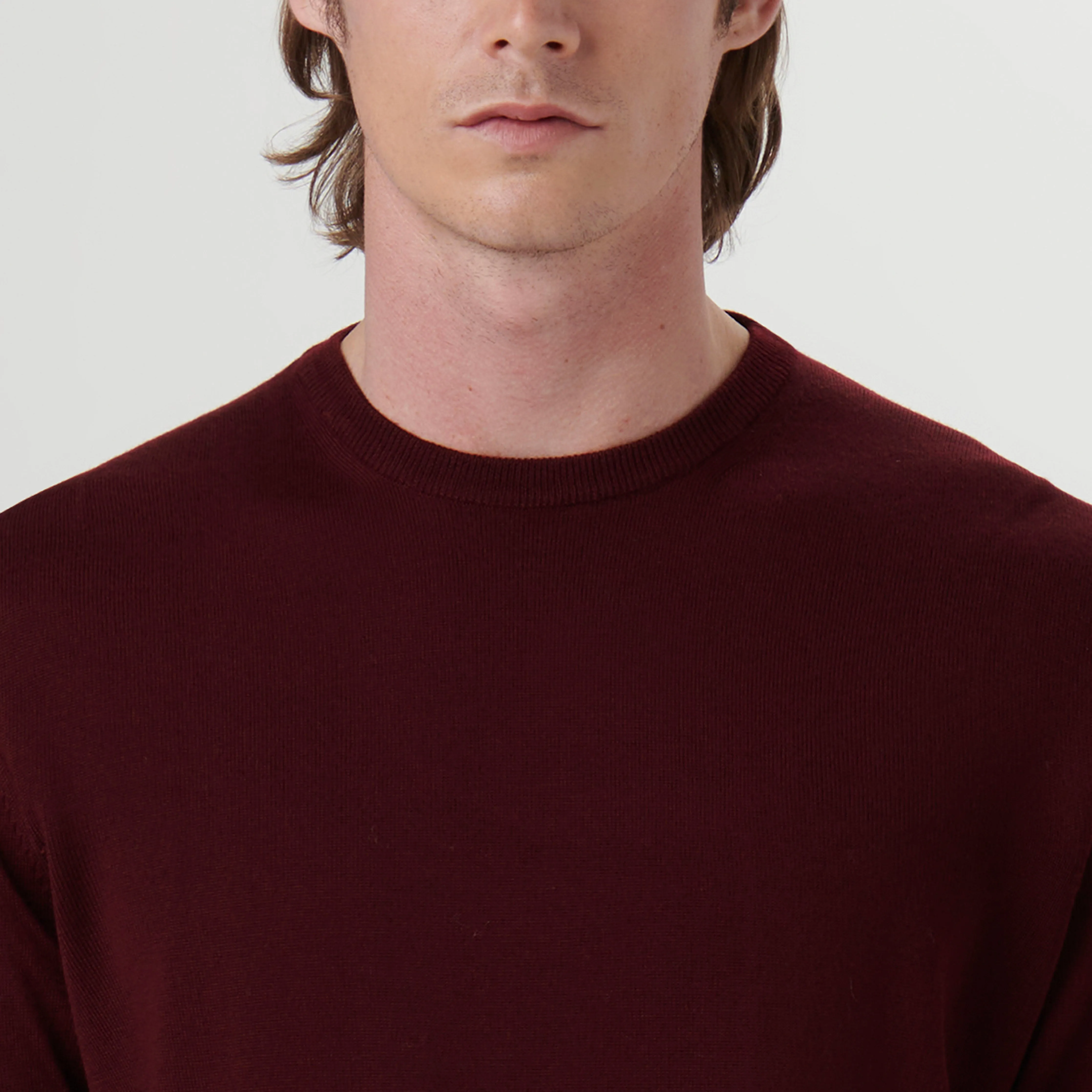 Super Merino Solid Crew Neck Sweater