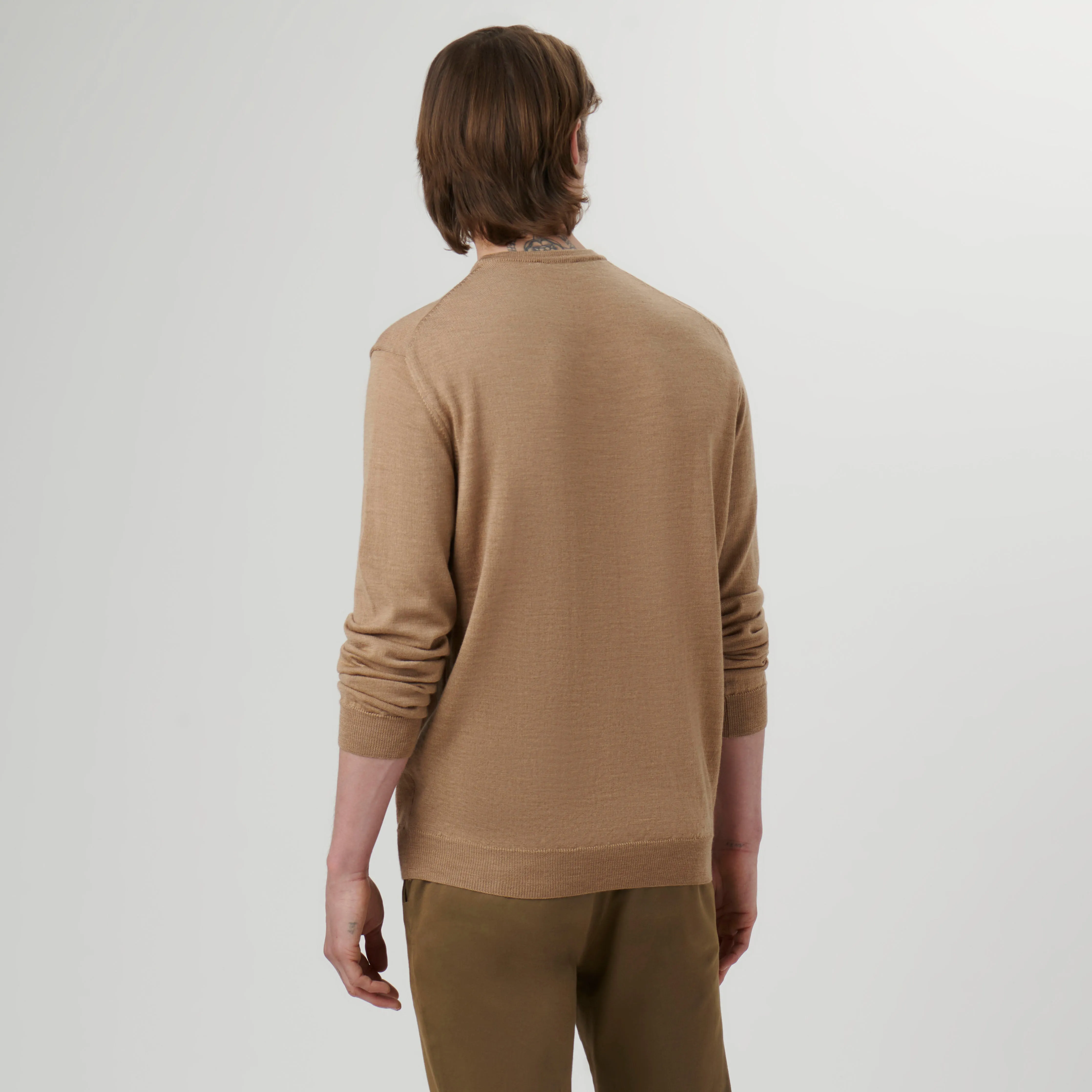 Super Merino Solid Crew Neck Sweater