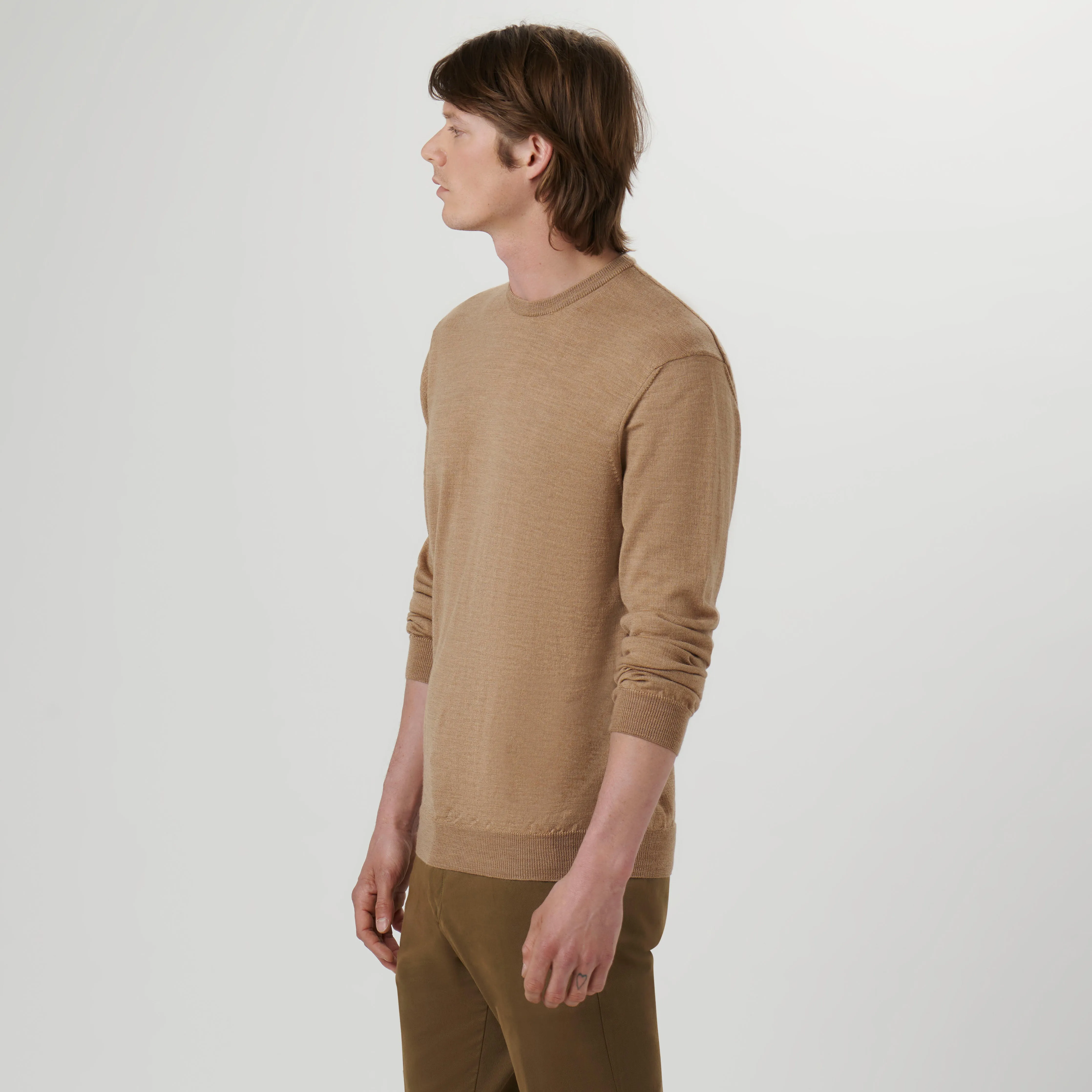Super Merino Solid Crew Neck Sweater