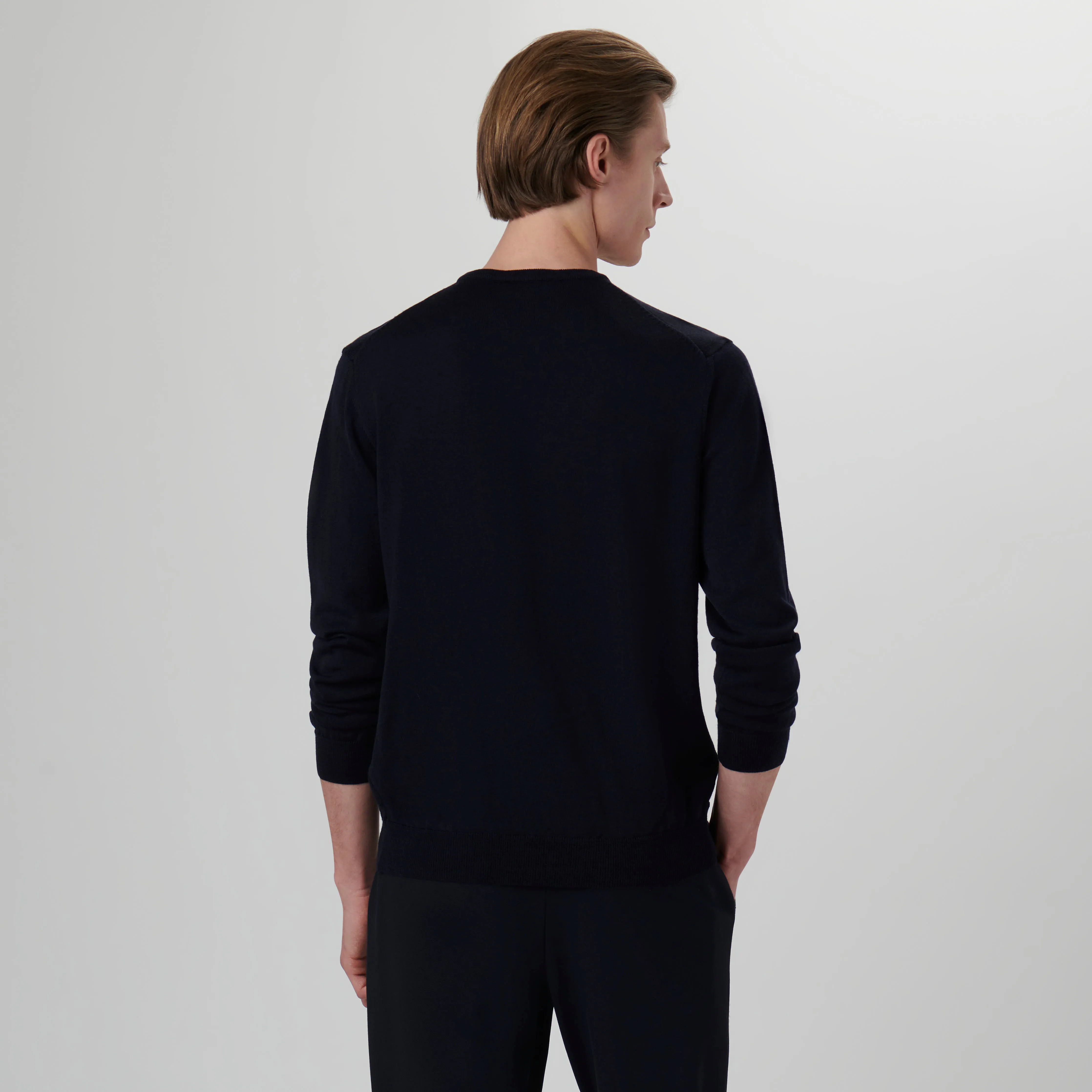 Super Merino Solid Crew Neck Sweater