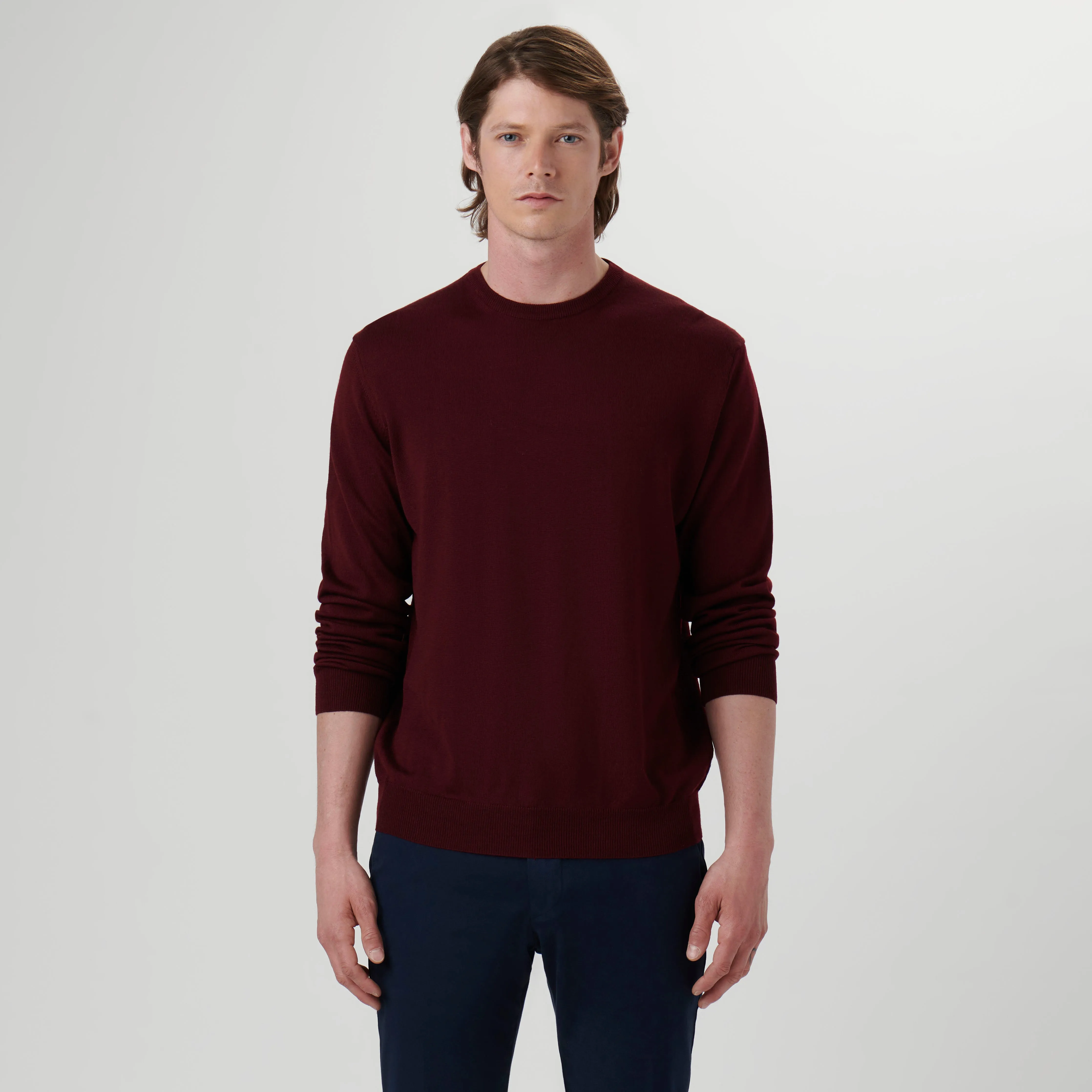 Super Merino Solid Crew Neck Sweater