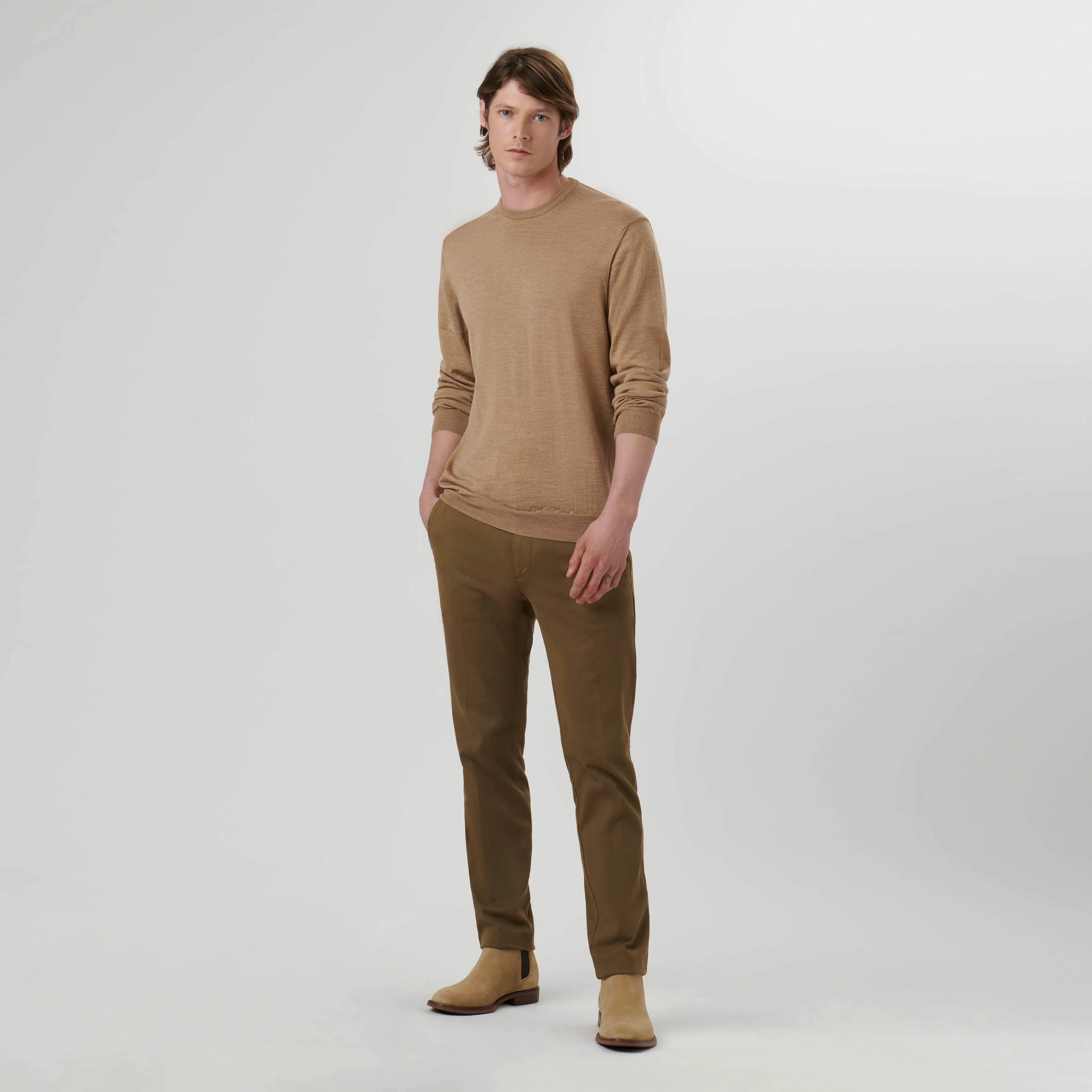 Super Merino Solid Crew Neck Sweater