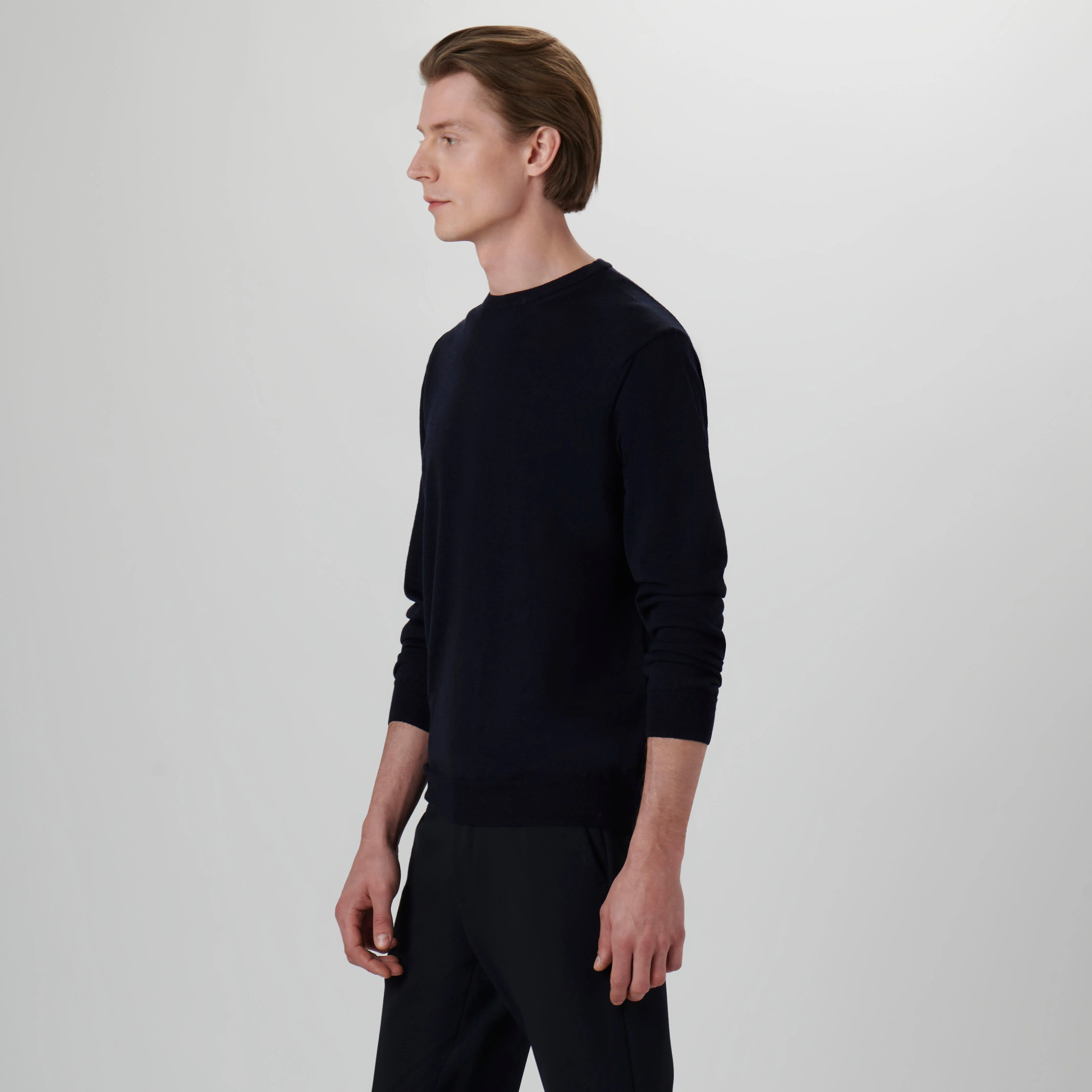 Super Merino Solid Crew Neck Sweater