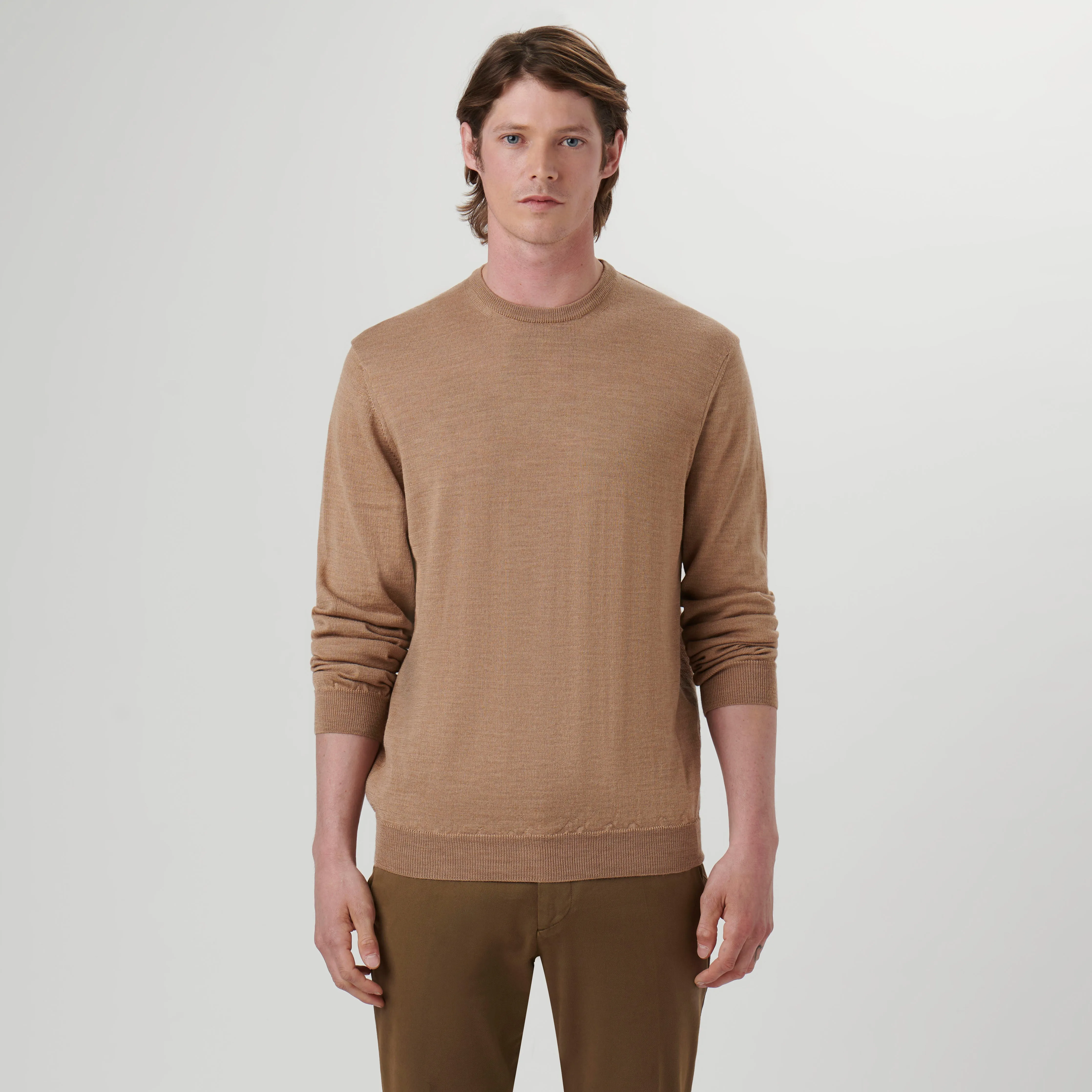 Super Merino Solid Crew Neck Sweater