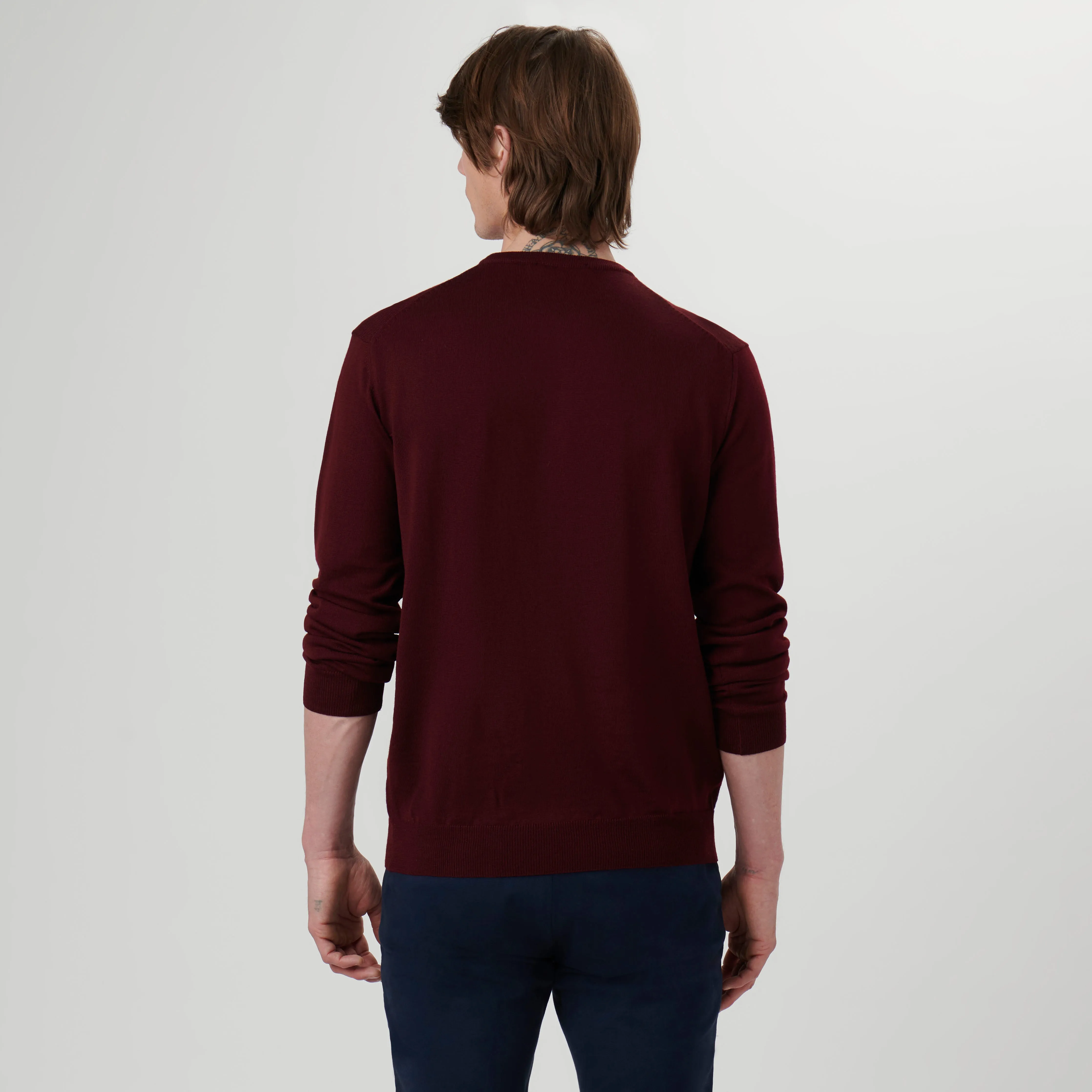 Super Merino Solid Crew Neck Sweater