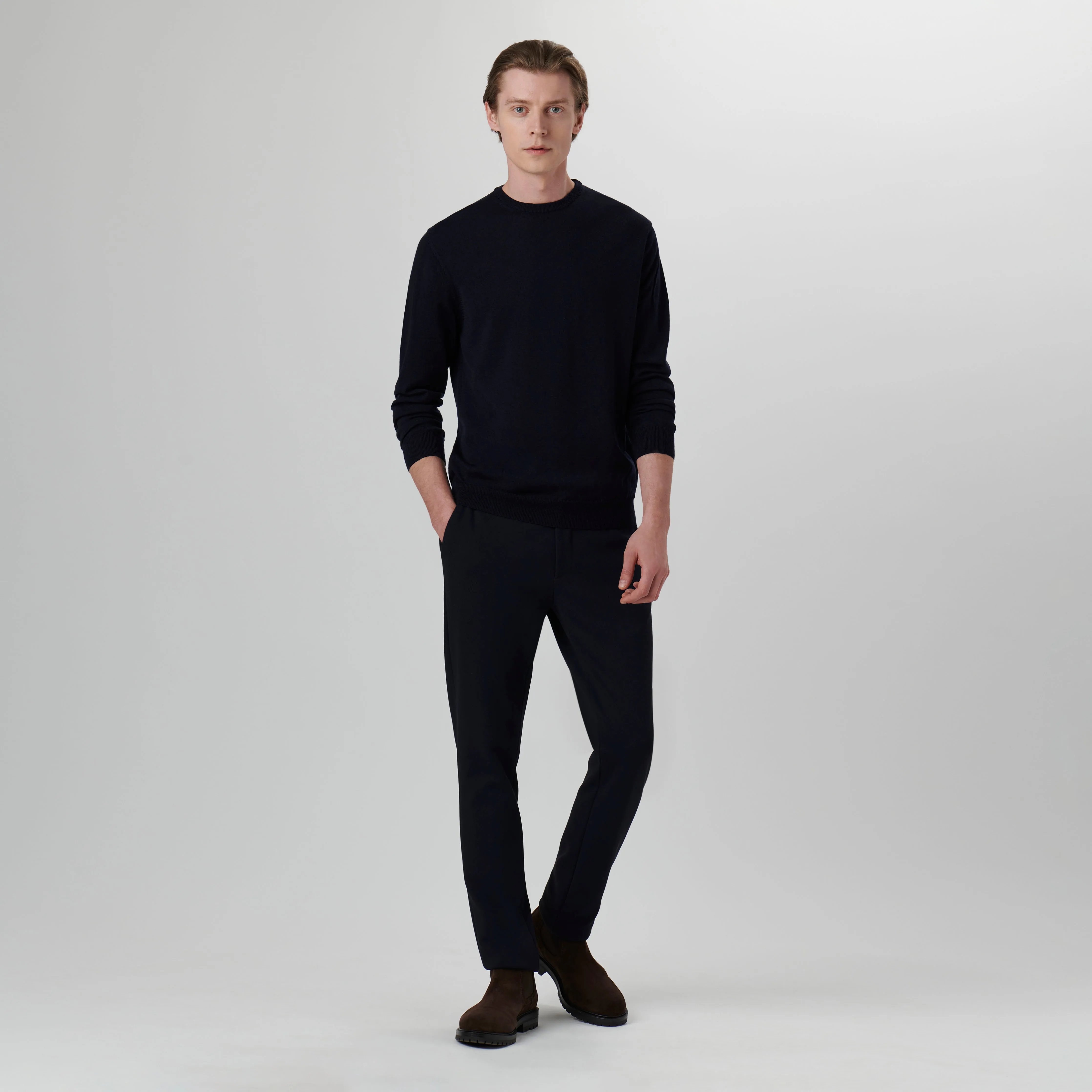 Super Merino Solid Crew Neck Sweater
