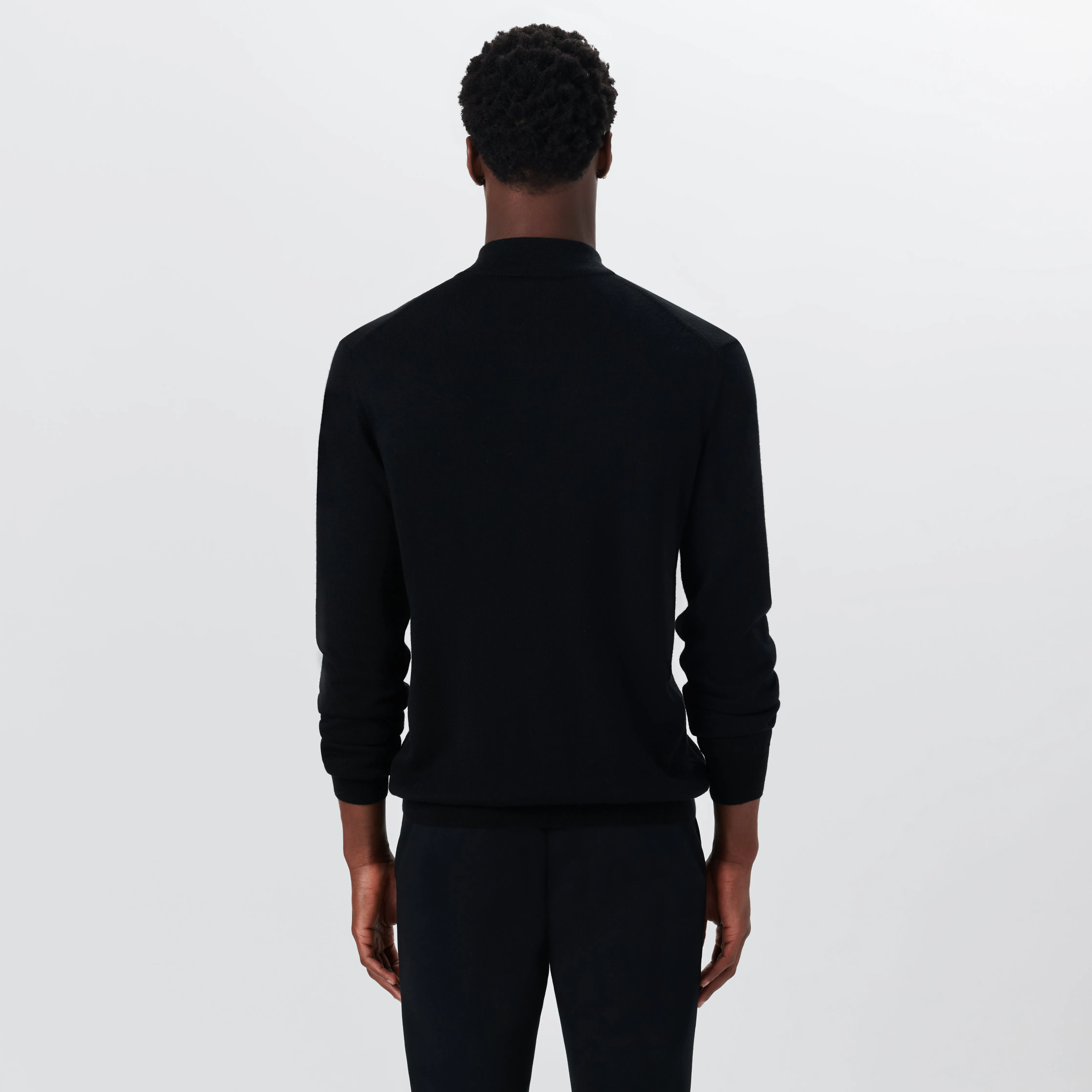 Super Merino Solid Quarter Zip Sweater