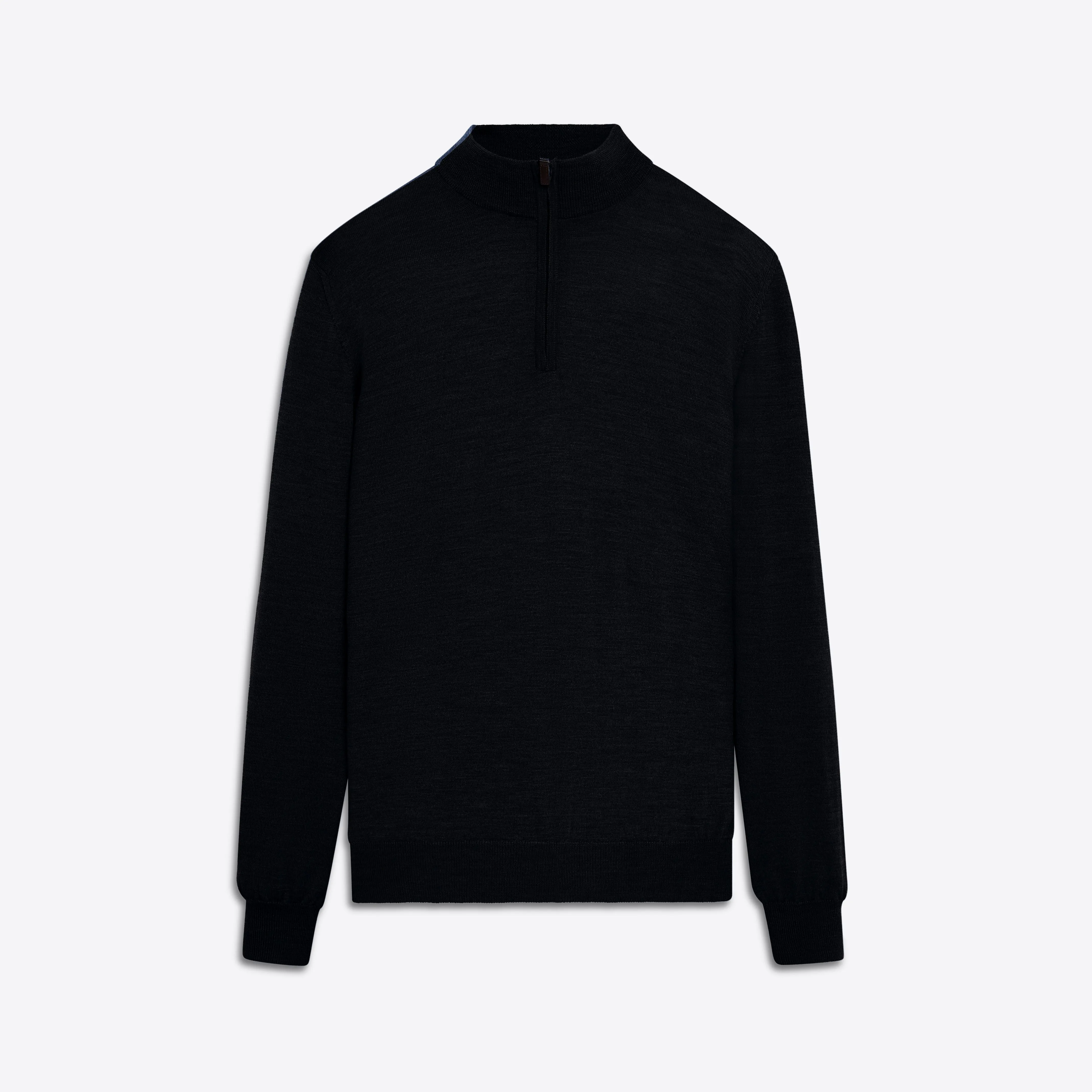 Super Merino Solid Quarter Zip Sweater