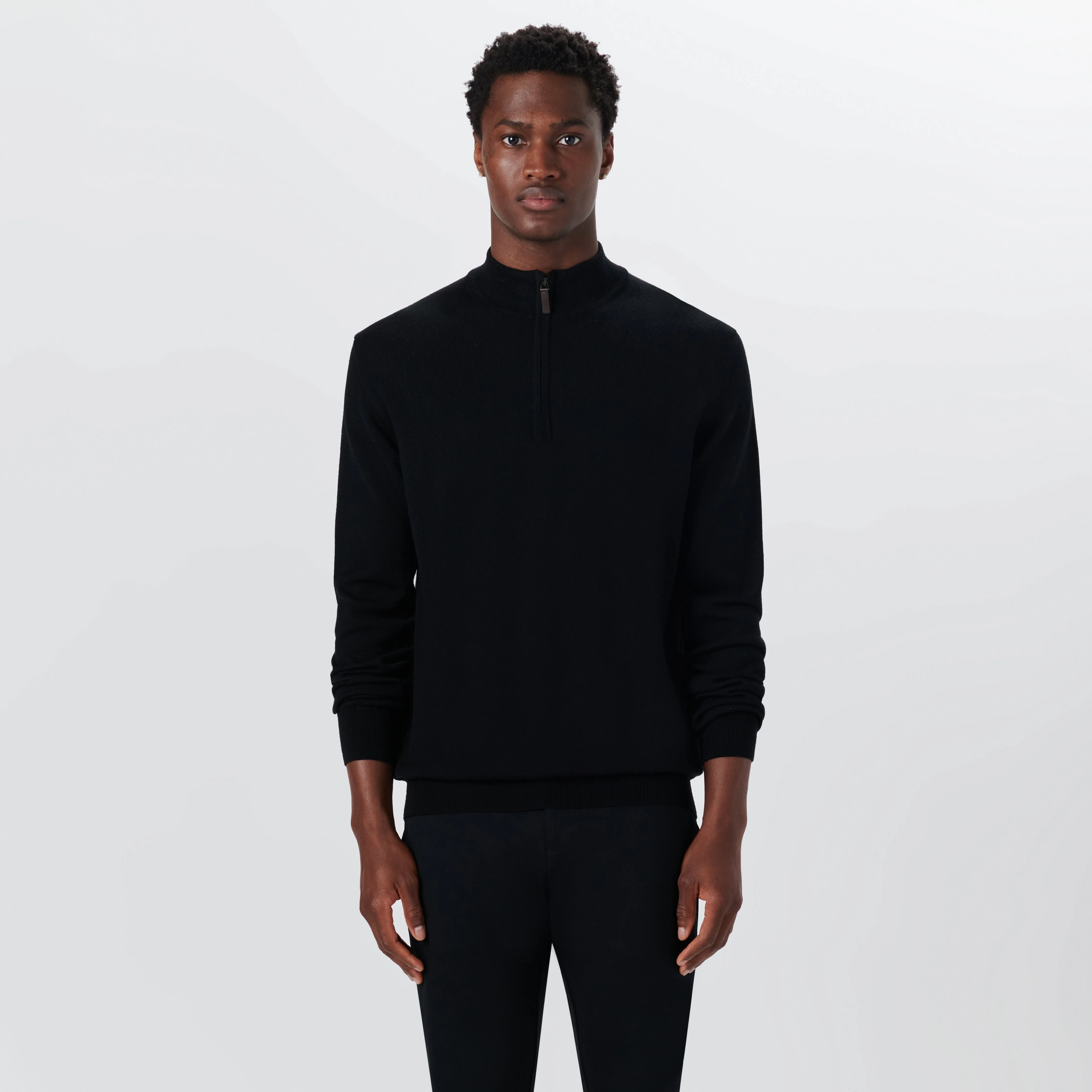 Super Merino Solid Quarter Zip Sweater