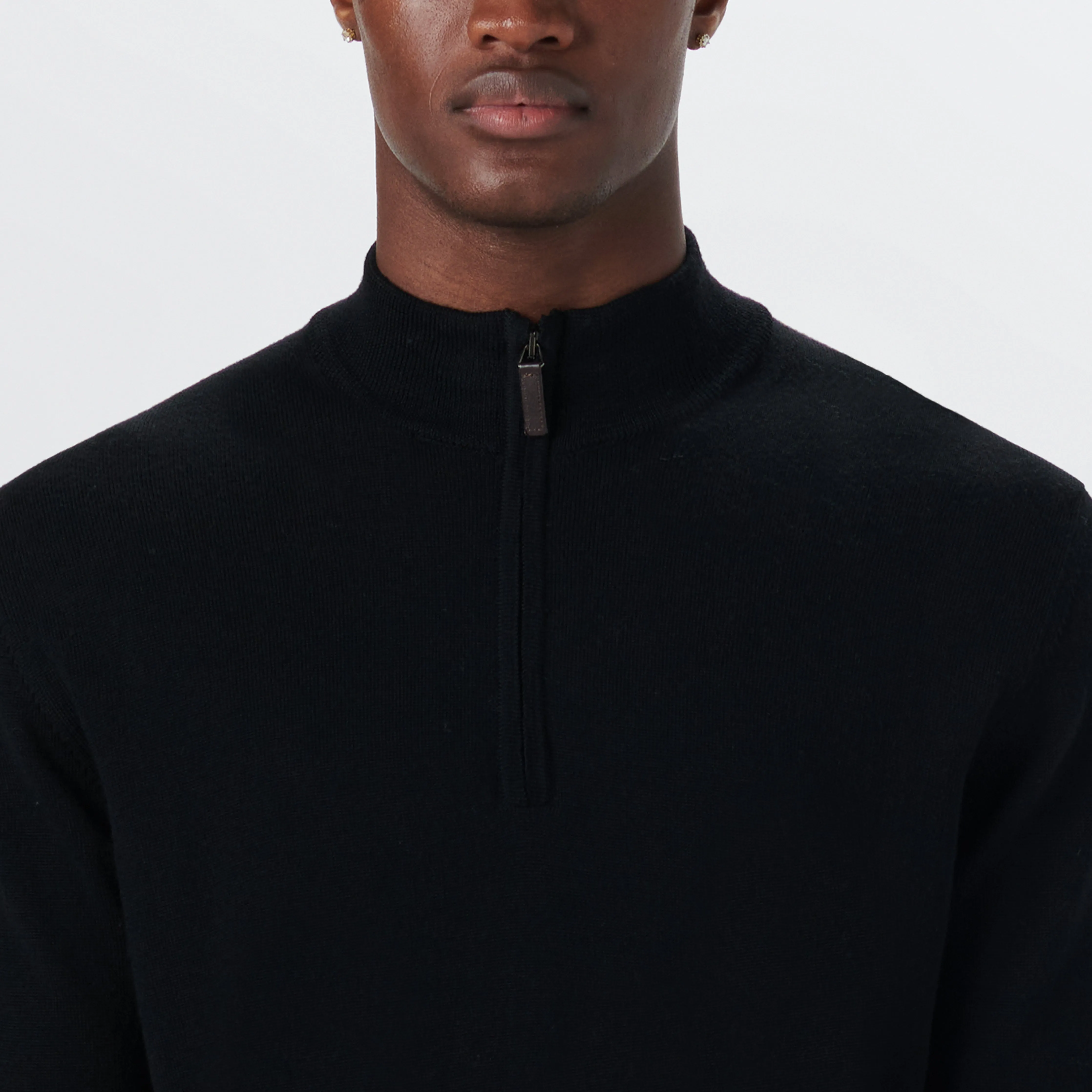Super Merino Solid Quarter Zip Sweater