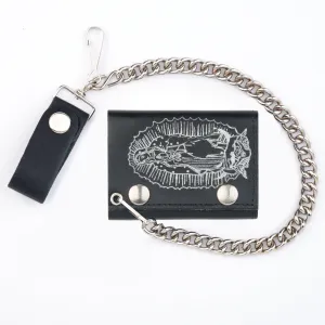 TC304-20s  Tri-Fold Wallet w/ Chain- Virgen de Guadalupe