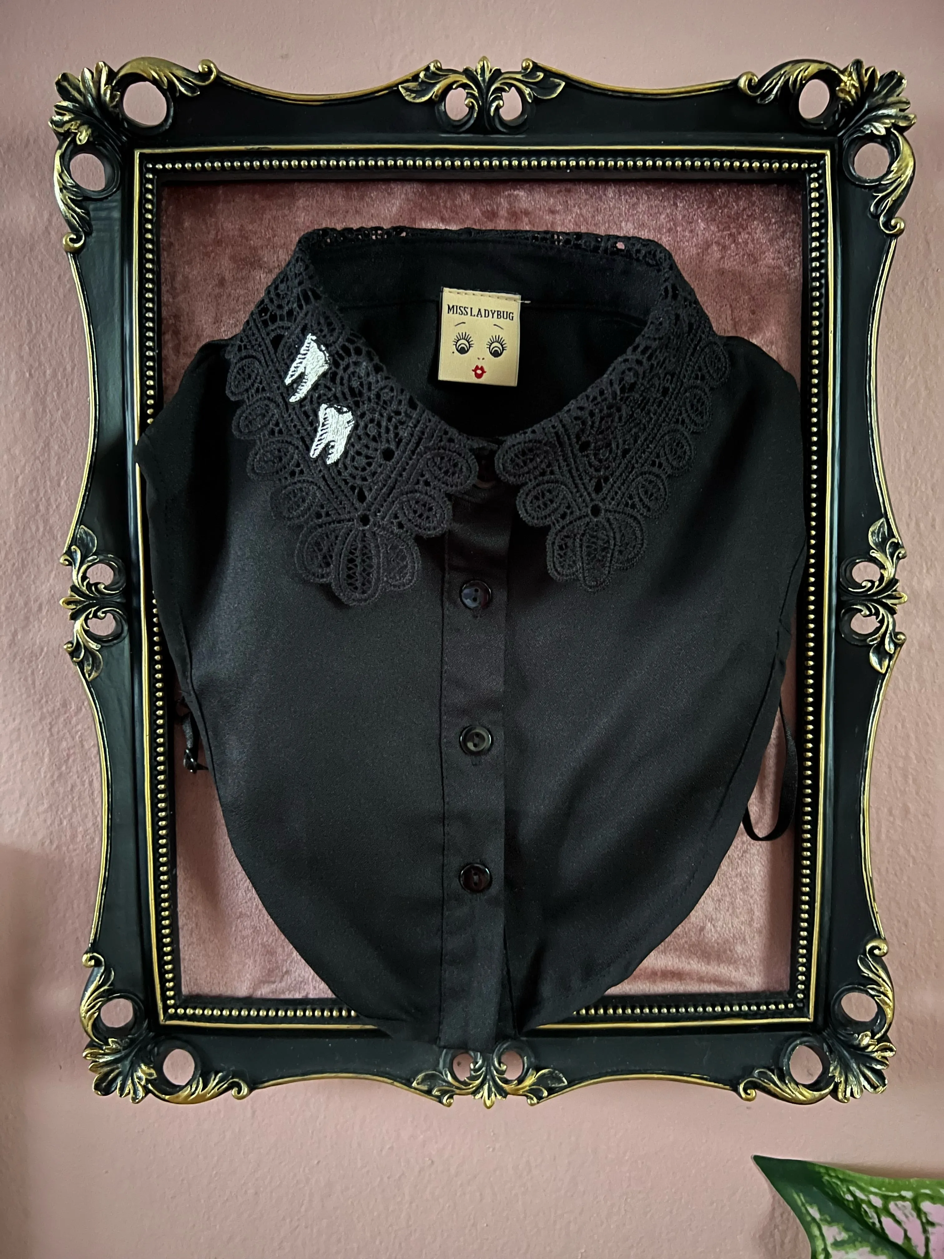 TEETH DETACHABLE COLLAR *BLACK