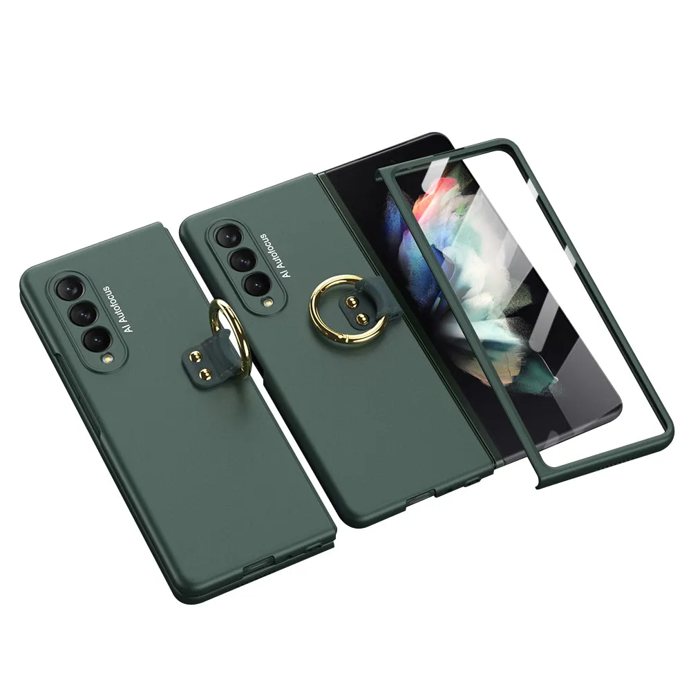 Tempered Glass Case For Samsung Galaxy Z Fold 3 5G All-included Protection Hard Cover For Samsung Z Fold3 5G