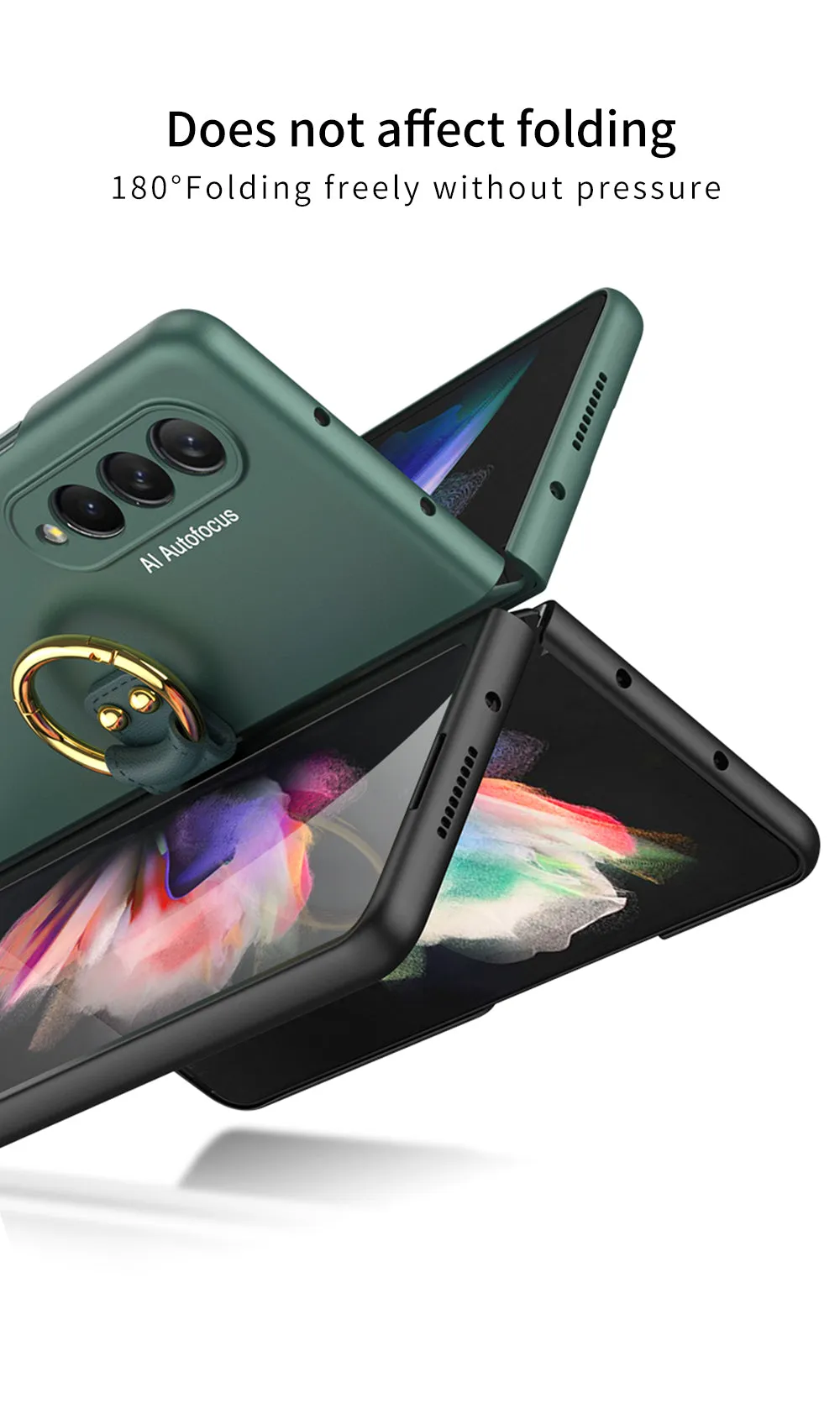 Tempered Glass Case For Samsung Galaxy Z Fold 3 5G All-included Protection Hard Cover For Samsung Z Fold3 5G