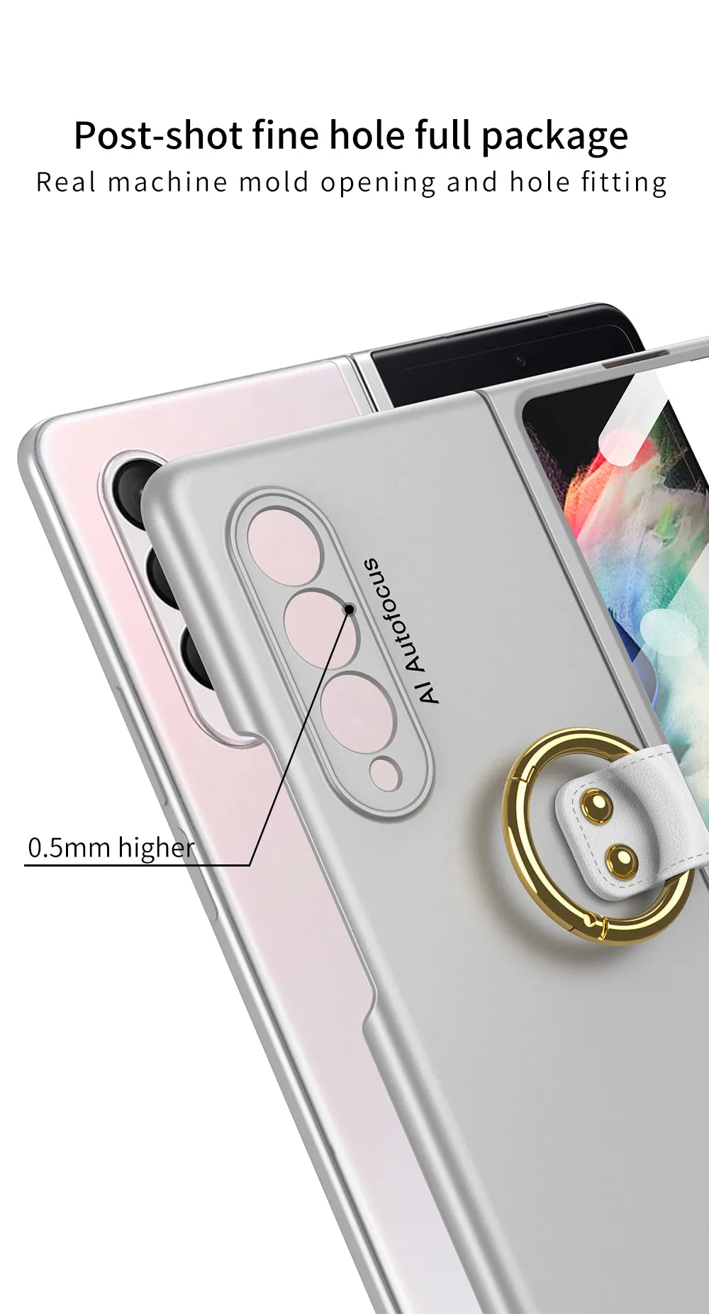 Tempered Glass Case For Samsung Galaxy Z Fold 3 5G All-included Protection Hard Cover For Samsung Z Fold3 5G