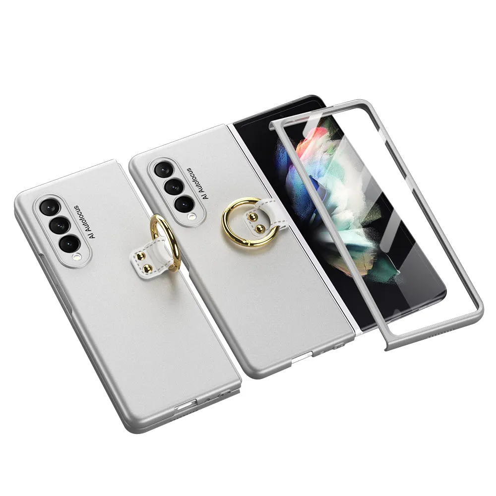 Tempered Glass Case For Samsung Galaxy Z Fold 3 5G All-included Protection Hard Cover For Samsung Z Fold3 5G