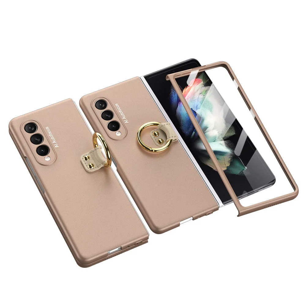 Tempered Glass Case For Samsung Galaxy Z Fold 3 5G All-included Protection Hard Cover For Samsung Z Fold3 5G