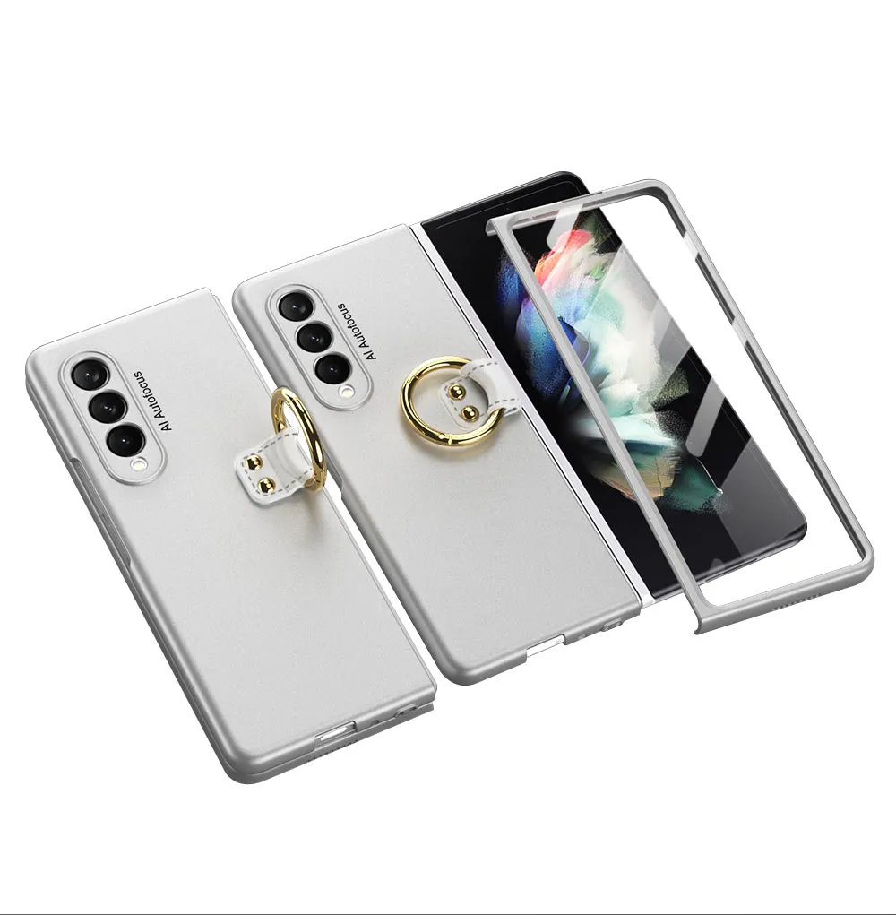 Tempered Glass Case For Samsung Galaxy Z Fold 3 5G All-included Protection Hard Cover For Samsung Z Fold3 5G