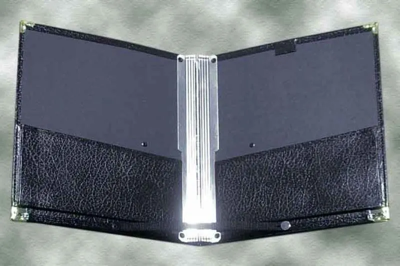 The Black Folder with Detachable Button Strap