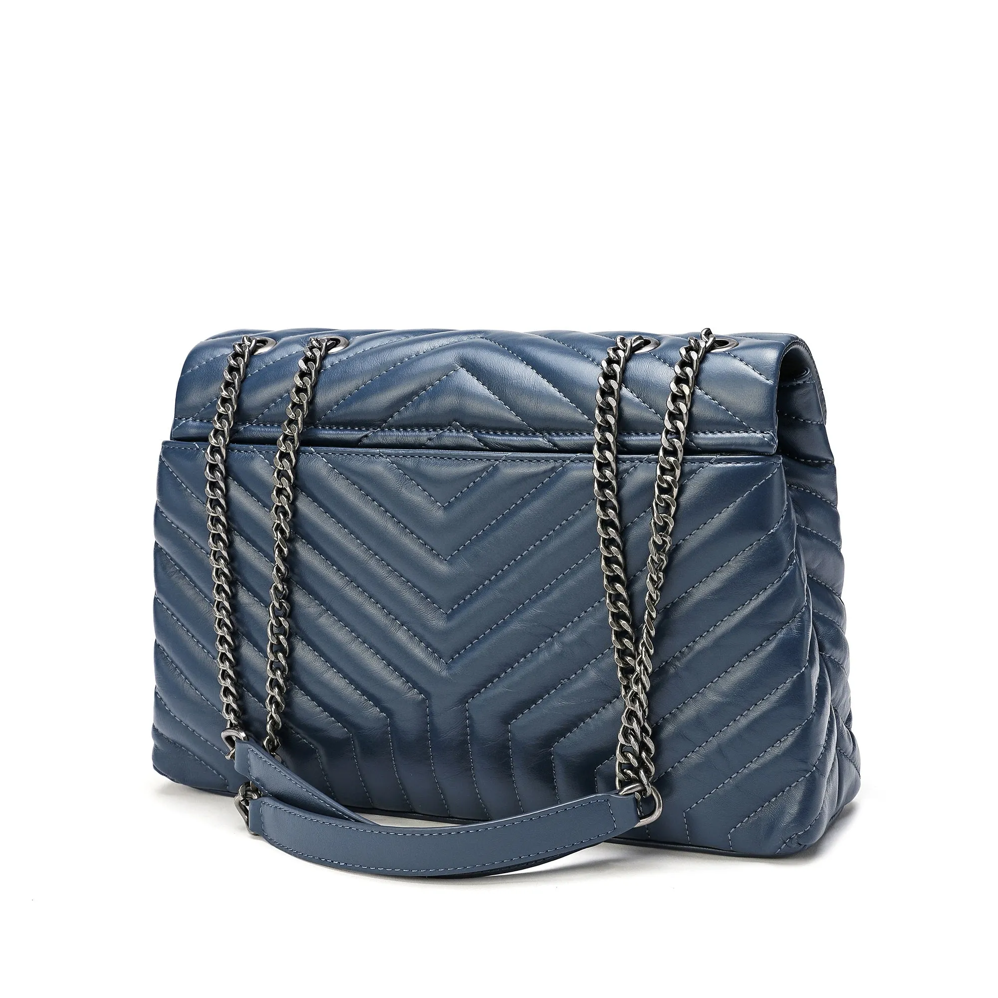 Tiffany & Fred Large Quilted Leather Tote Bag