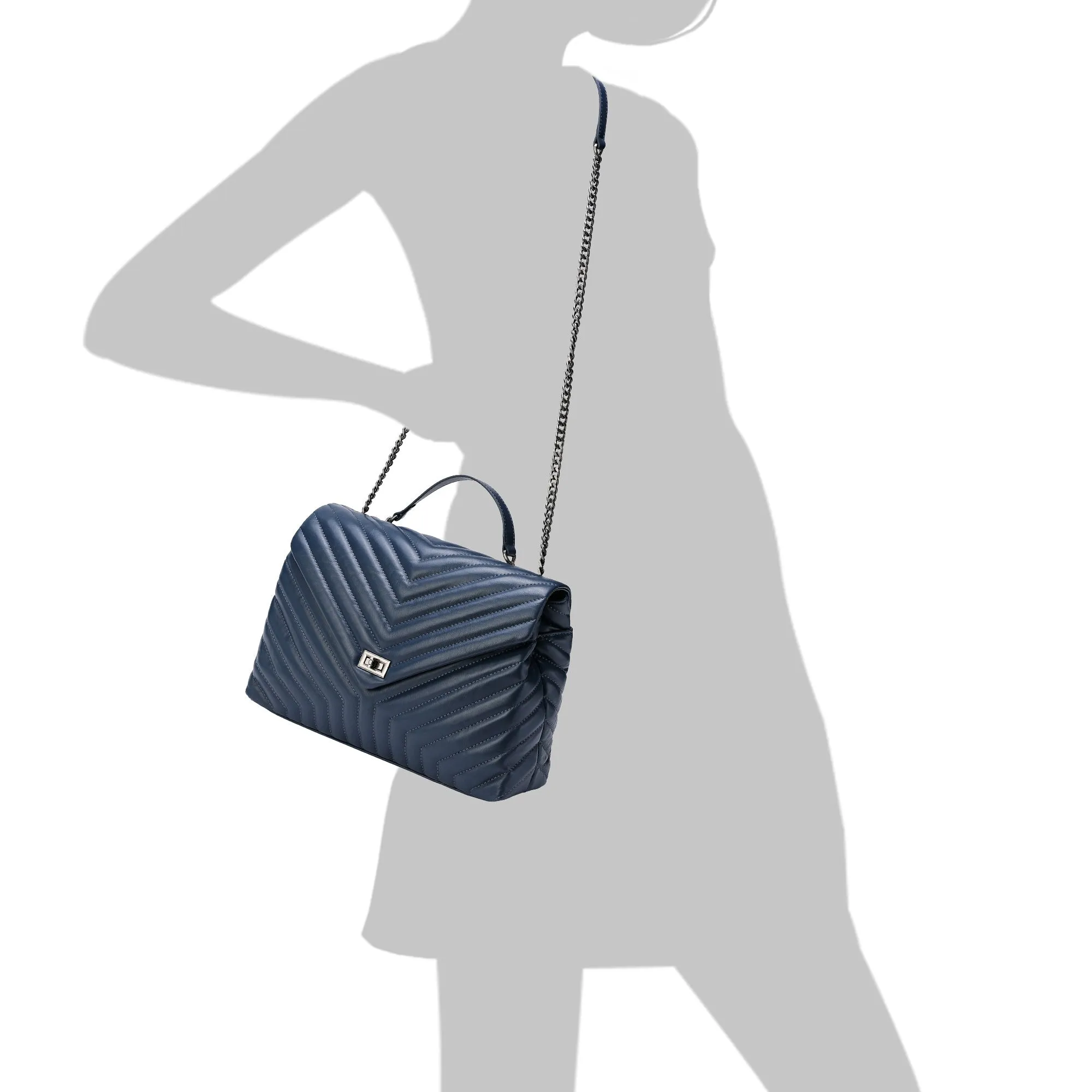 Tiffany & Fred Large Quilted Leather Tote Bag