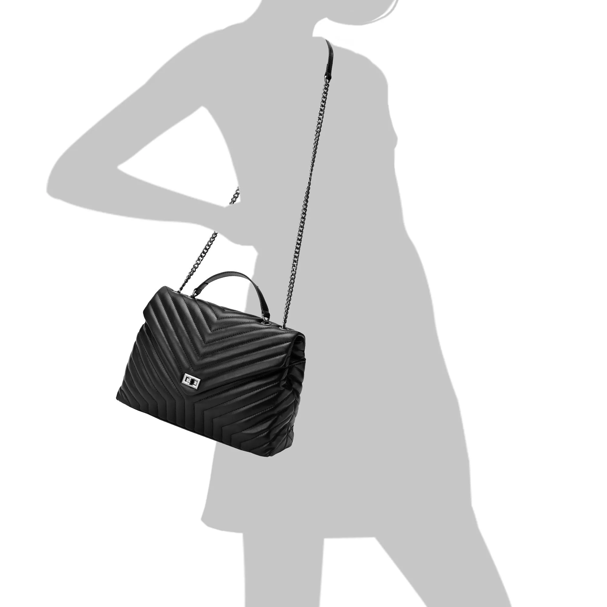 Tiffany & Fred Large Quilted Leather Tote Bag