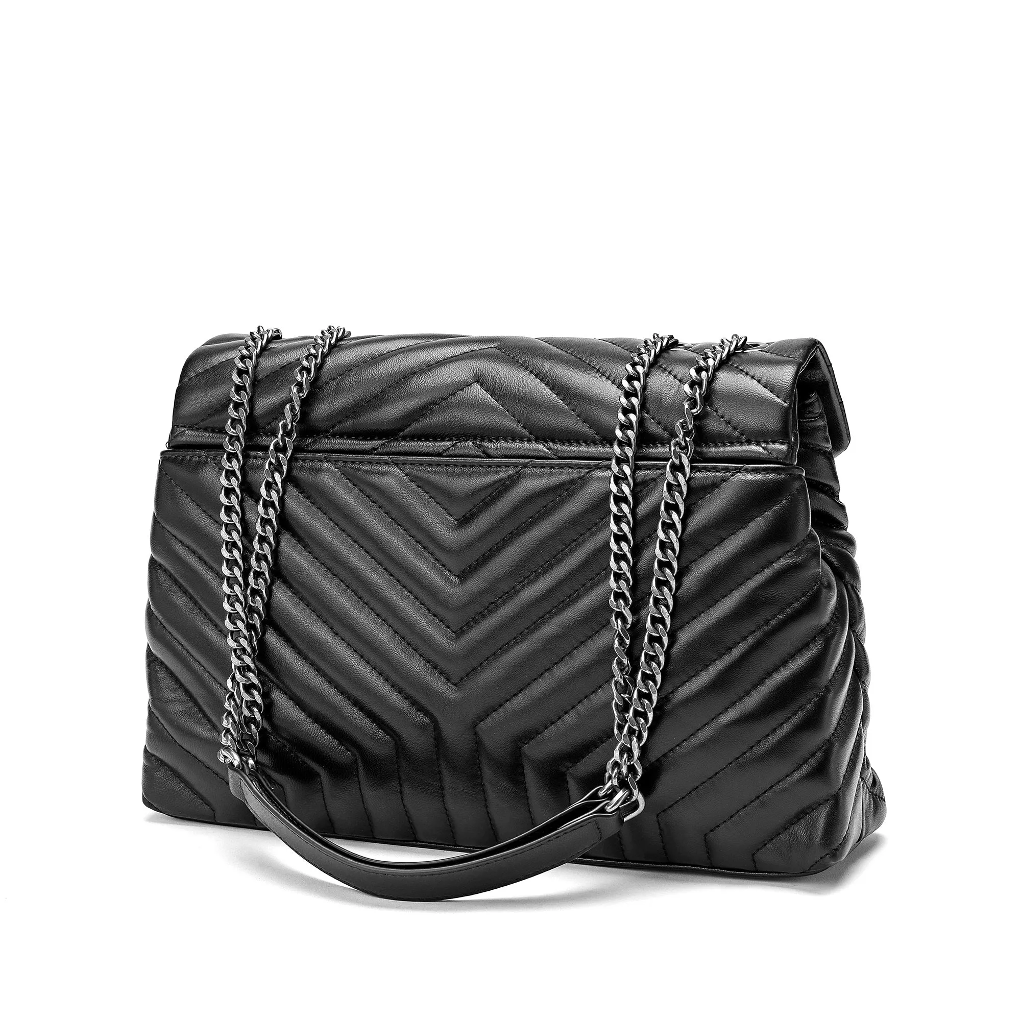 Tiffany & Fred Large Quilted Leather Tote Bag