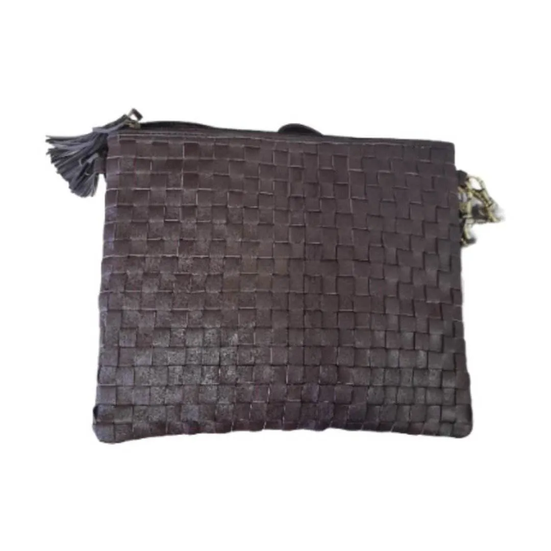 Toronto Chocolate Thick Weave Leather