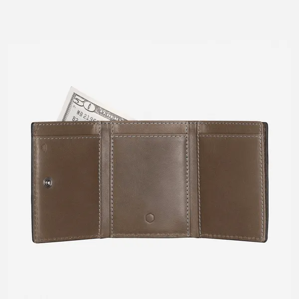 TRI FOLD CARD HOLDER, OLIVE