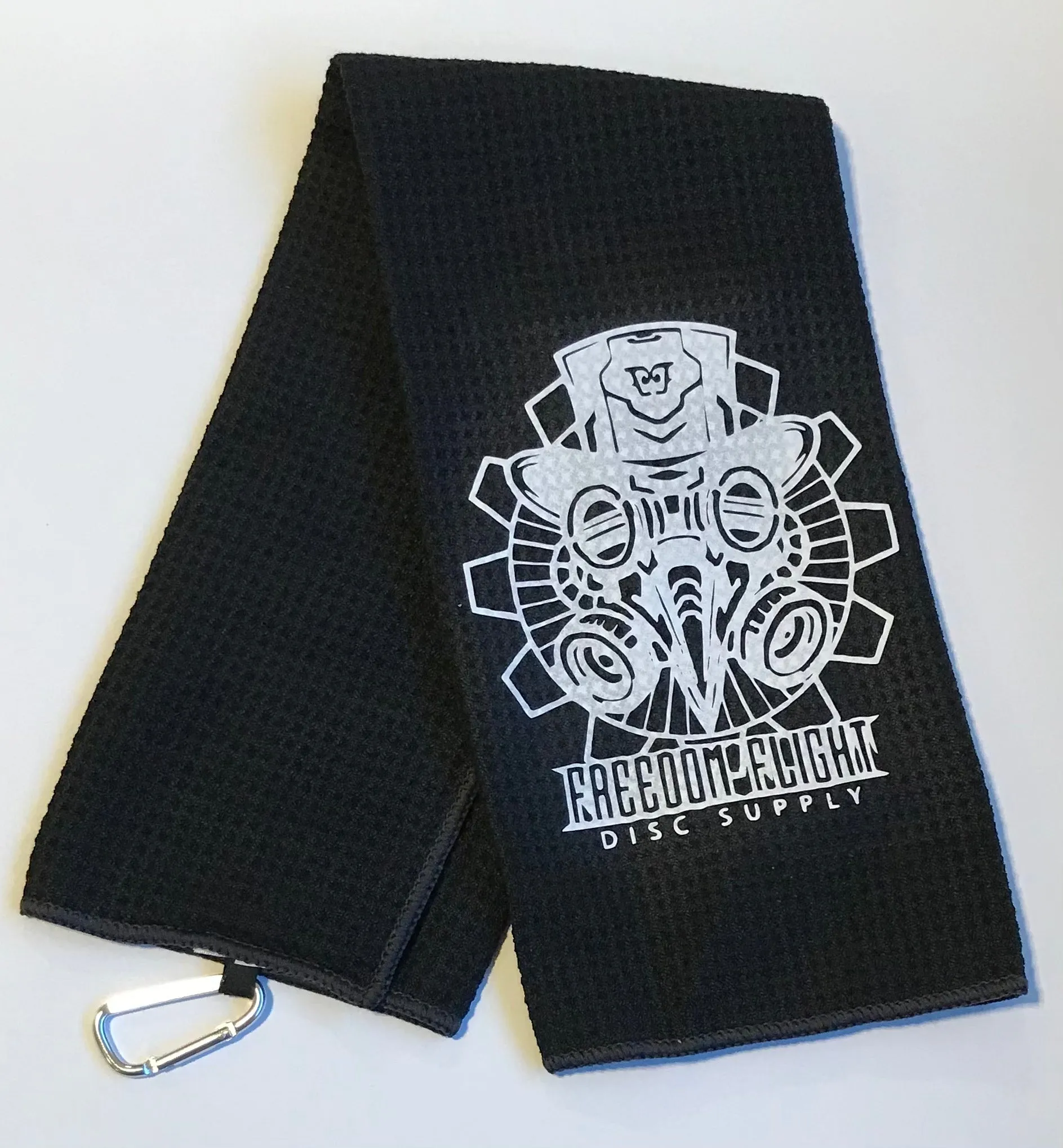 Tri Fold Waffle Towel, Black