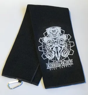 Tri Fold Waffle Towel, Black