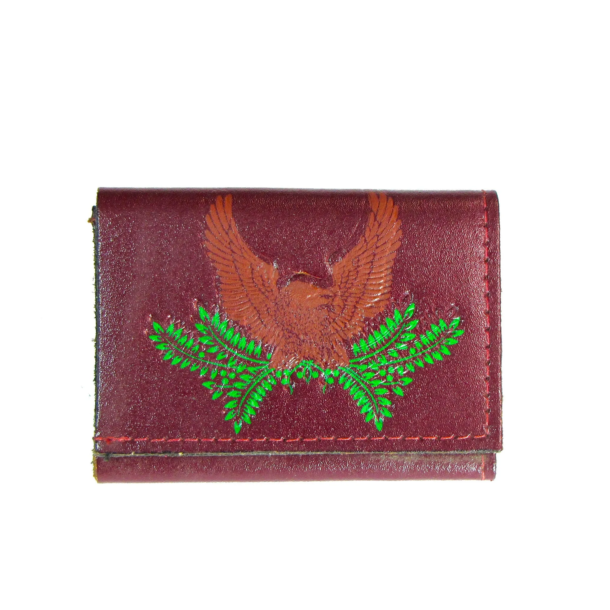 Tri-Fold Wallet- Eagle w/ Leaf