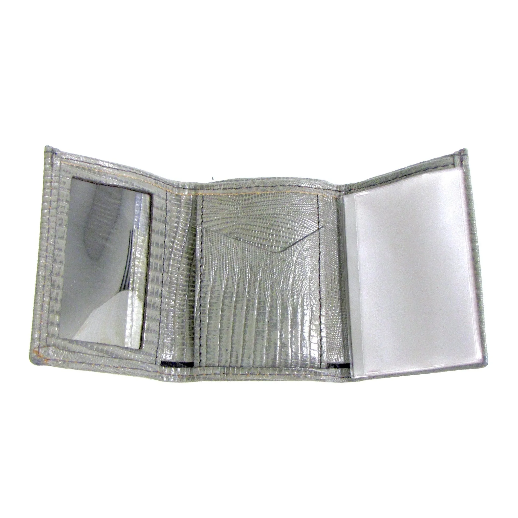 Tri-Fold Wallet- Embossed Gray Print