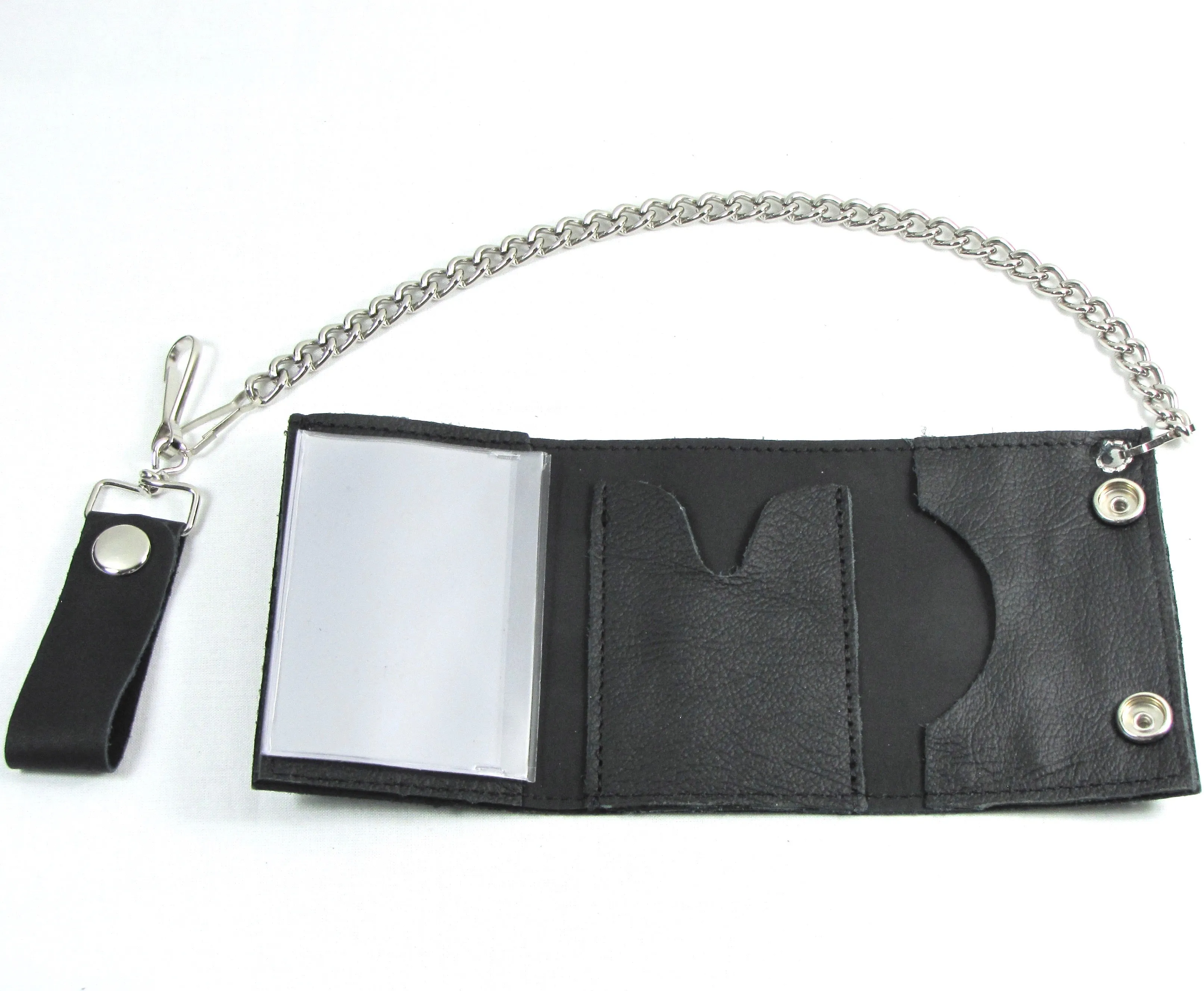 Tri-Fold Wallet w/chain- Peace Sign