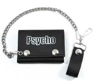 Tri-Fold Wallet w/Chain- Psycho
