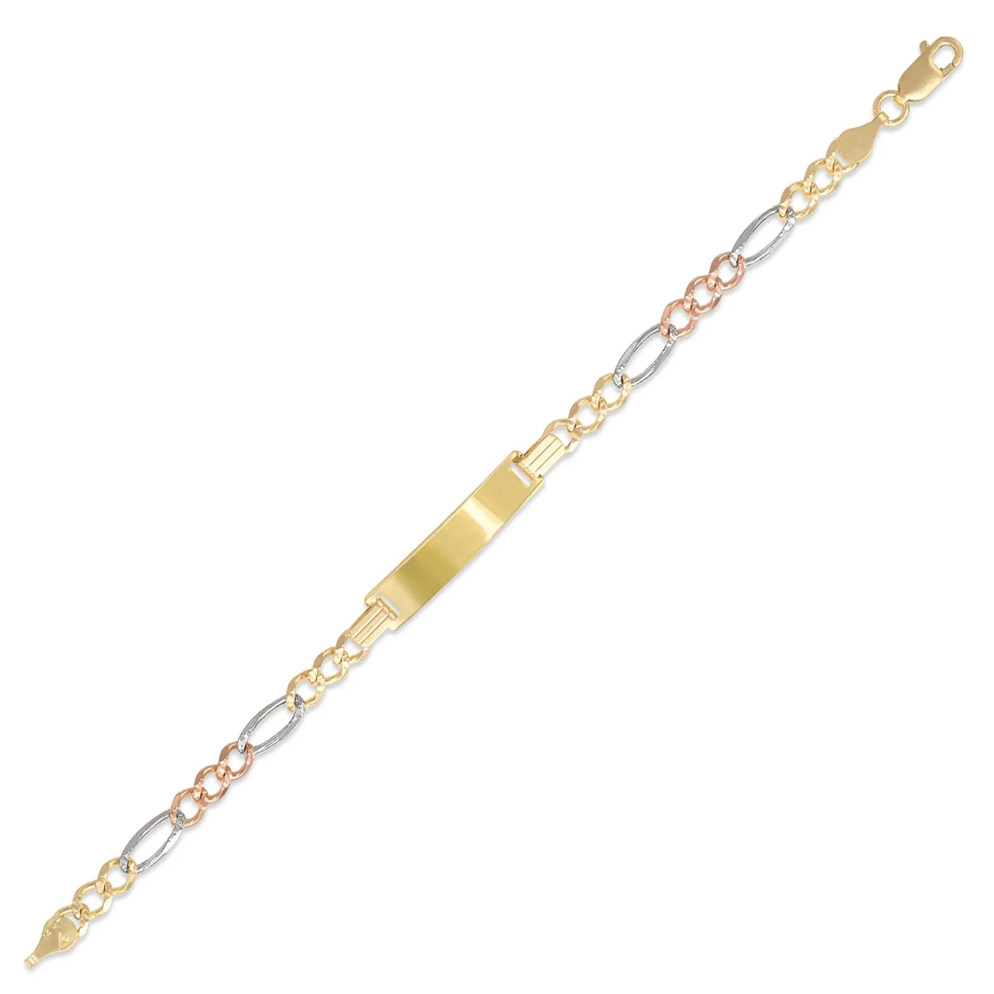 Tricolor Firgaro ID Bracelet (14K)
