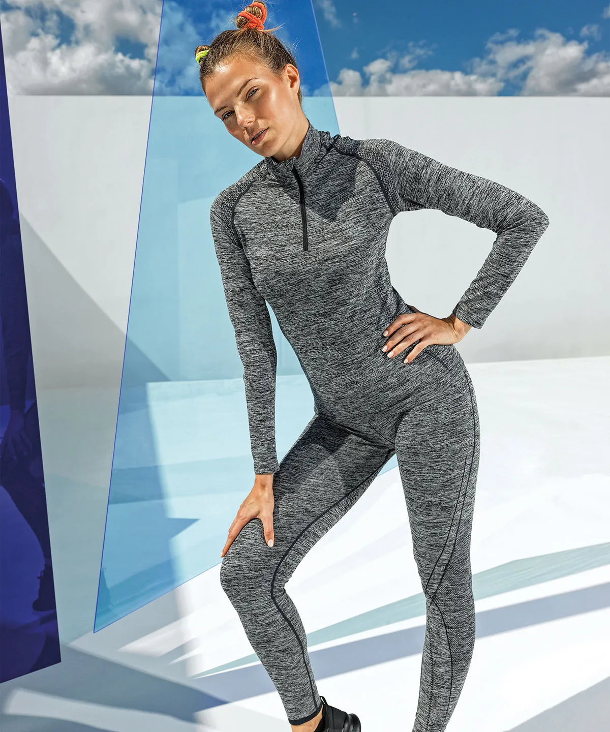 TriDri seamless '3D fit' multi-sport performance zip top
