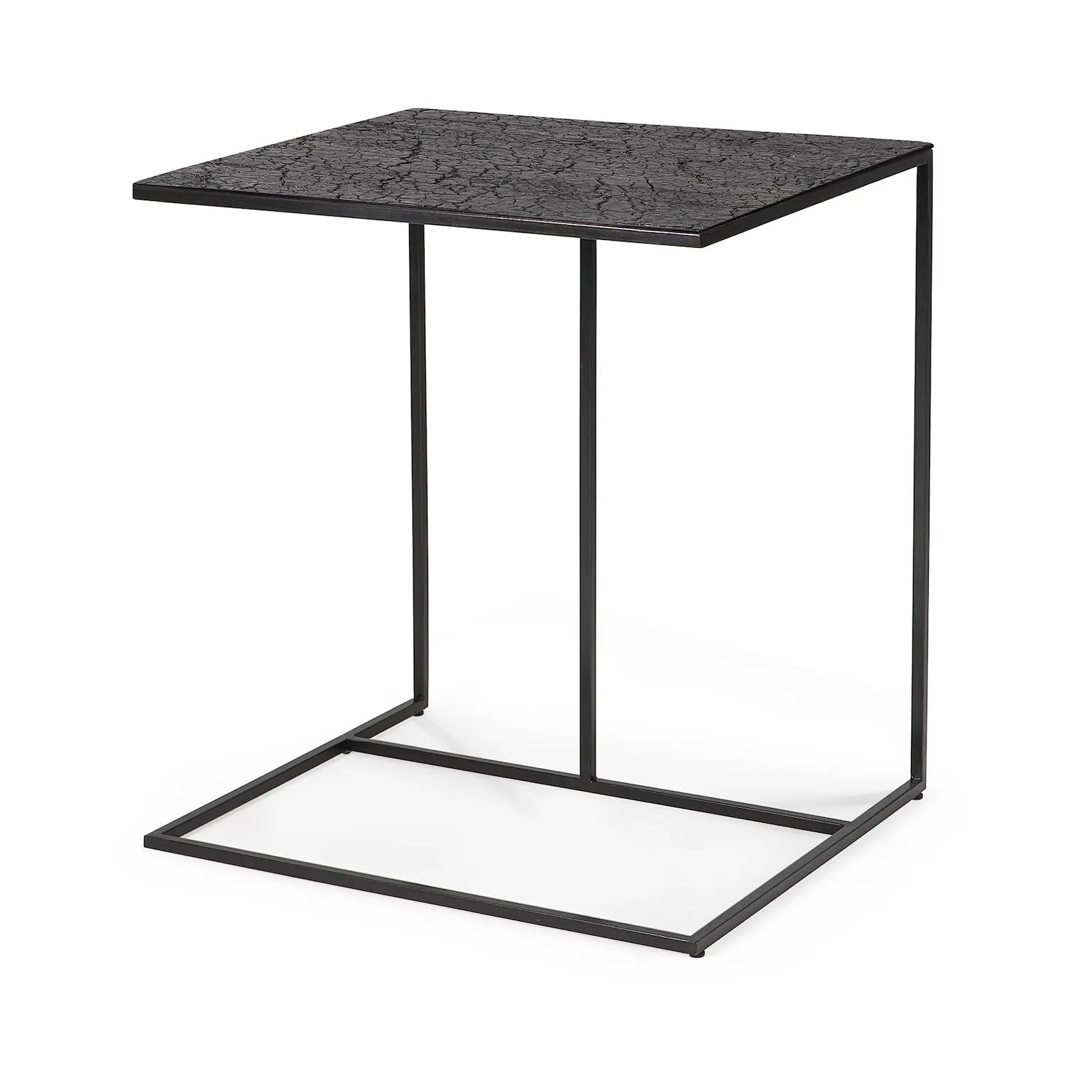 Triptic Side Table - Lava - Black