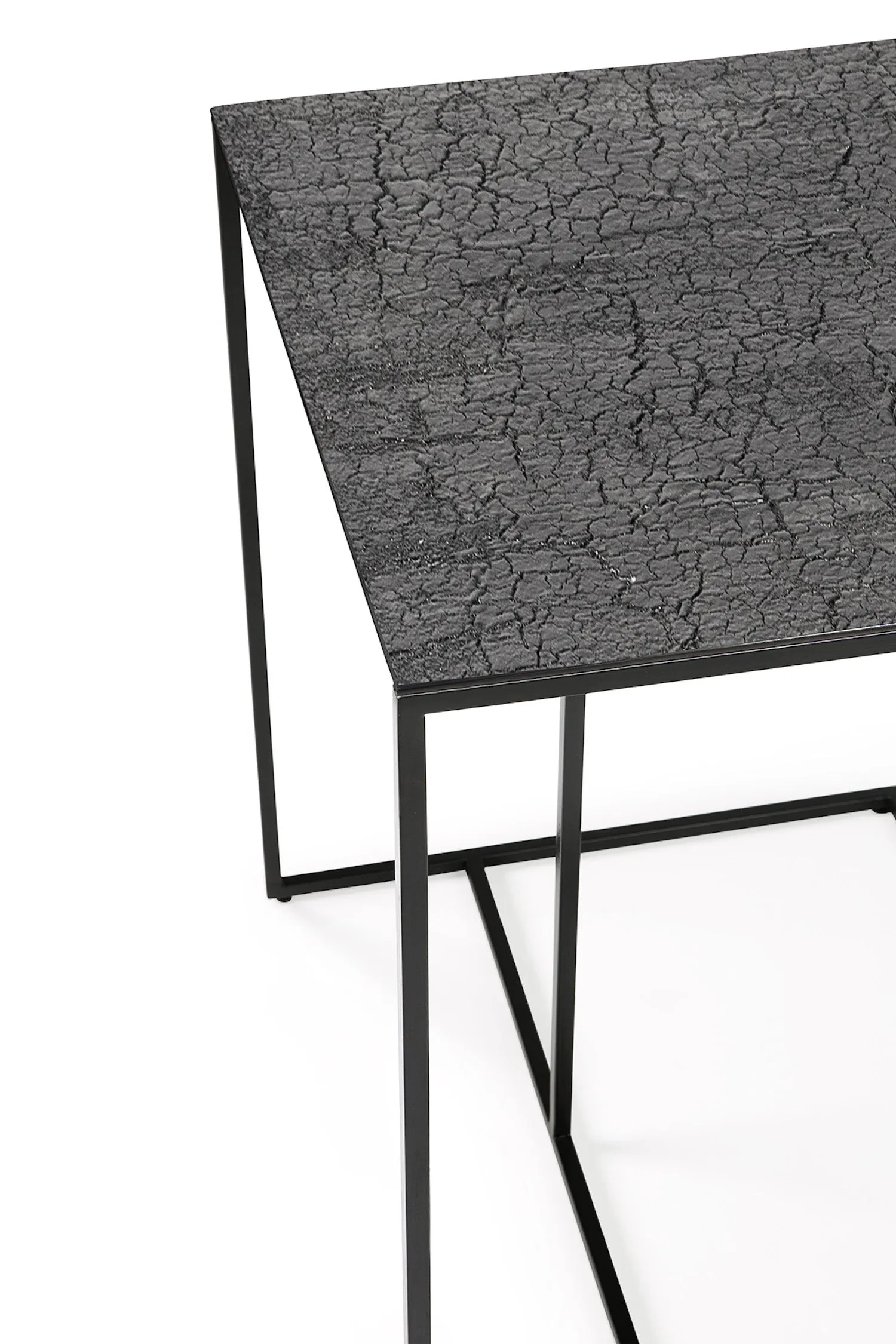 Triptic Side Table - Lava - Black