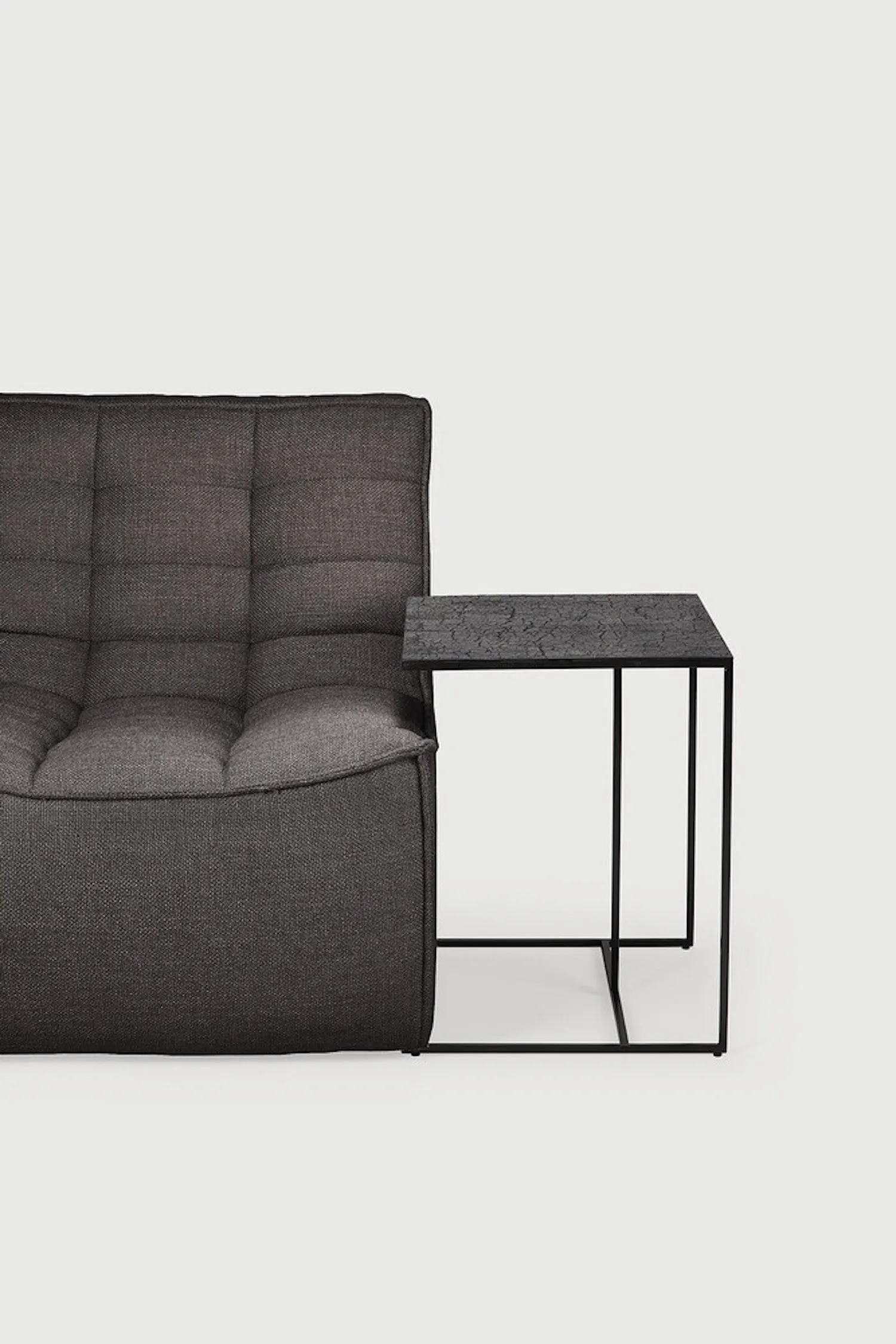 Triptic Side Table - Lava - Black