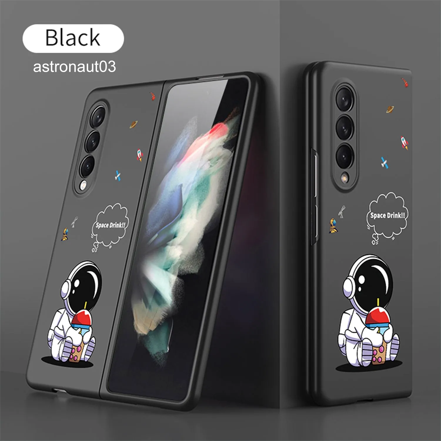Ultra-Thin Pattern Case For Samsung Galaxy Z Fold 3 5G Case Matte Hard Plastic Protection Case For Galaxy Z Fold3 5G Cover