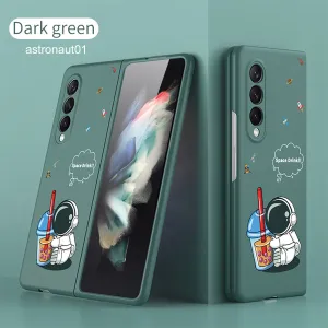Ultra-Thin Pattern Case For Samsung Galaxy Z Fold 3 5G Case Matte Hard Plastic Protection Case For Galaxy Z Fold3 5G Cover
