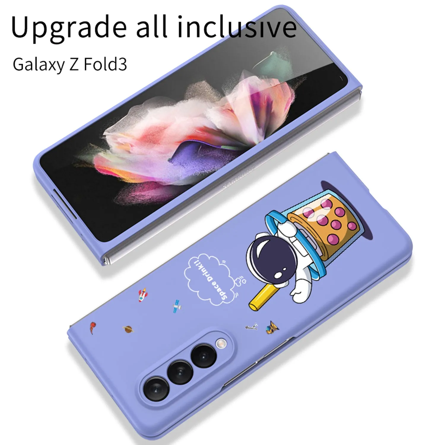 Ultra-Thin Pattern Case For Samsung Galaxy Z Fold 3 5G Case Matte Hard Plastic Protection Case For Galaxy Z Fold3 5G Cover