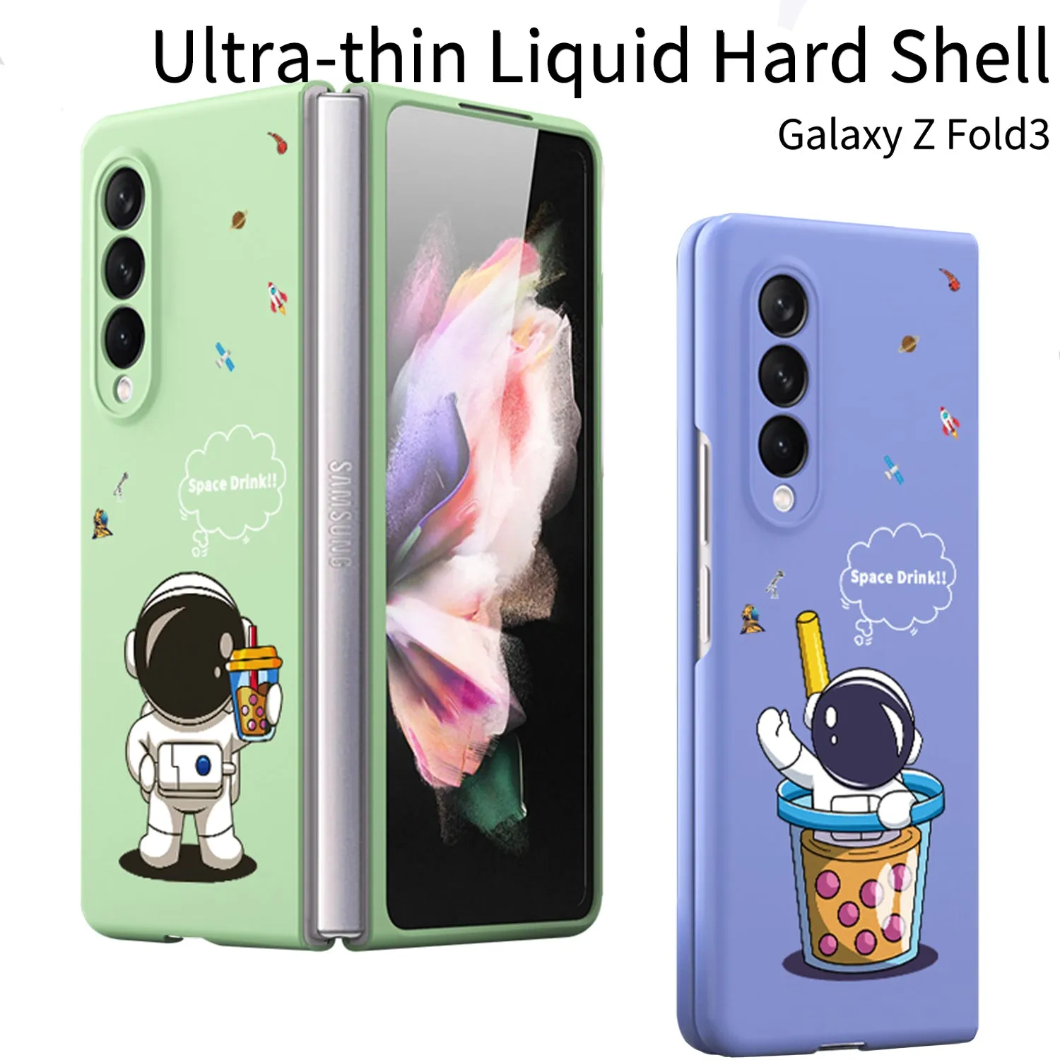 Ultra-Thin Pattern Case For Samsung Galaxy Z Fold 3 5G Case Matte Hard Plastic Protection Case For Galaxy Z Fold3 5G Cover