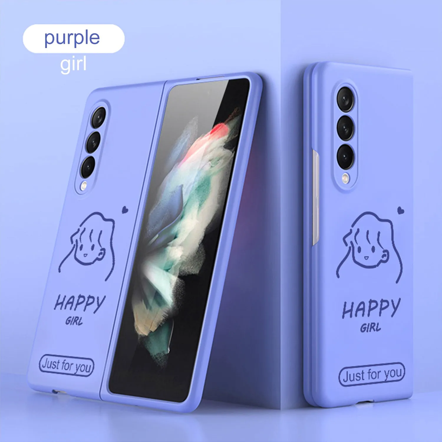 Ultra-Thin Pattern Case For Samsung Galaxy Z Fold 3 5G Case Matte Hard Plastic Protection Case For Galaxy Z Fold3 5G Cover