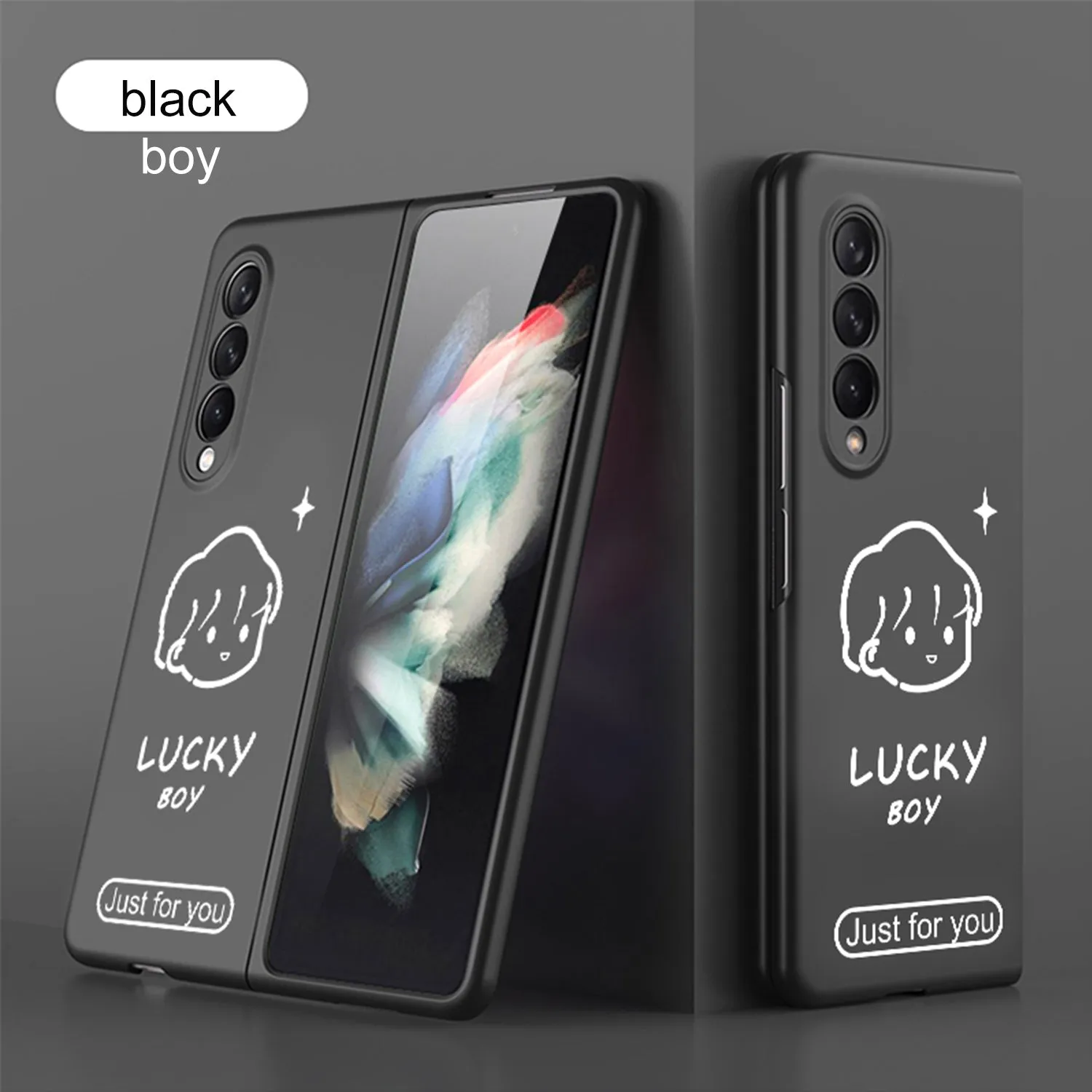 Ultra-Thin Pattern Case For Samsung Galaxy Z Fold 3 5G Case Matte Hard Plastic Protection Case For Galaxy Z Fold3 5G Cover