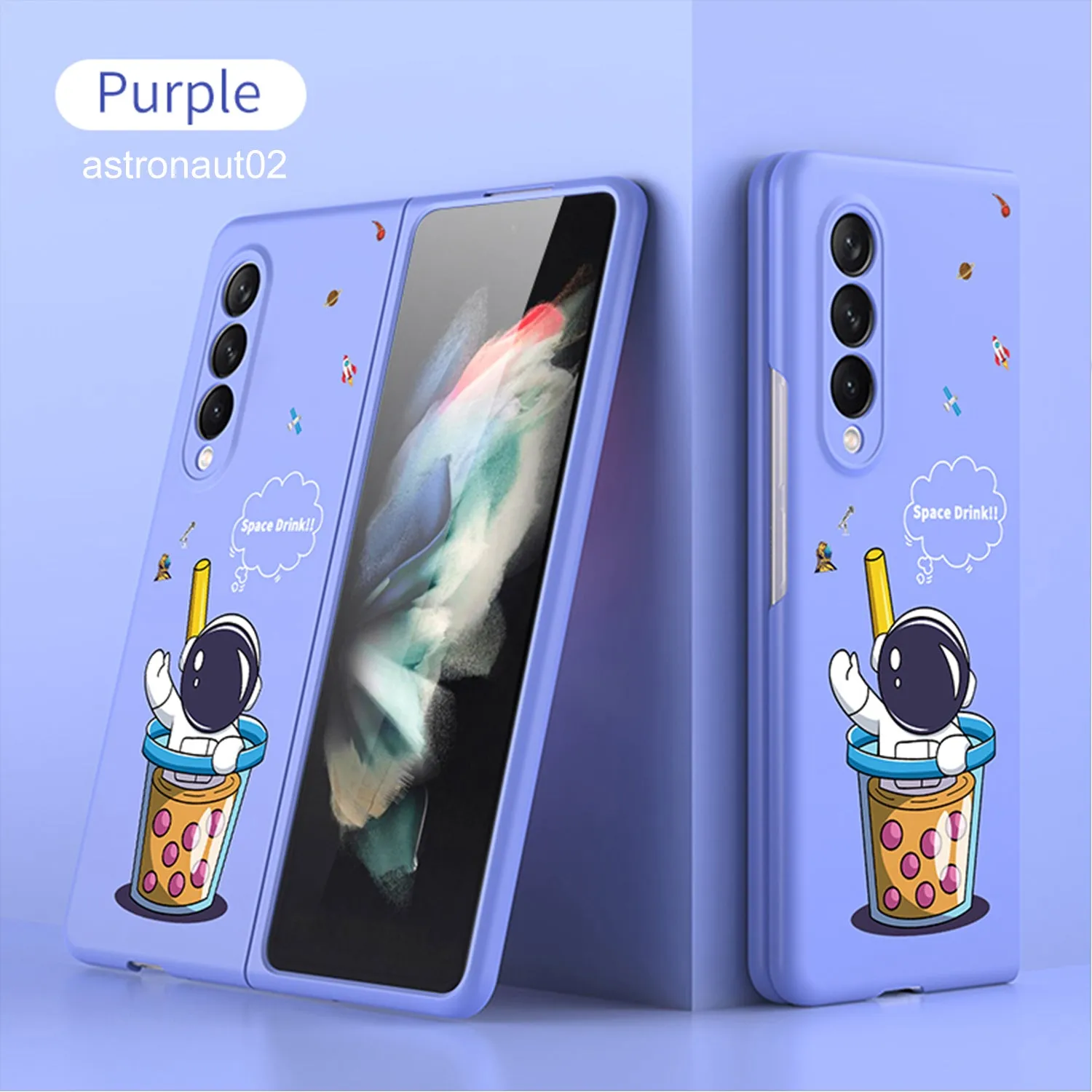 Ultra-Thin Pattern Case For Samsung Galaxy Z Fold 3 5G Case Matte Hard Plastic Protection Case For Galaxy Z Fold3 5G Cover